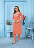 Clothiks Rinkal Cotton with embroidery work Inner Stiched kurti
