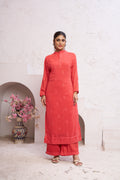 Clothiks Heavy Fox Gorgert with embroidery work Inner Stiched kurti