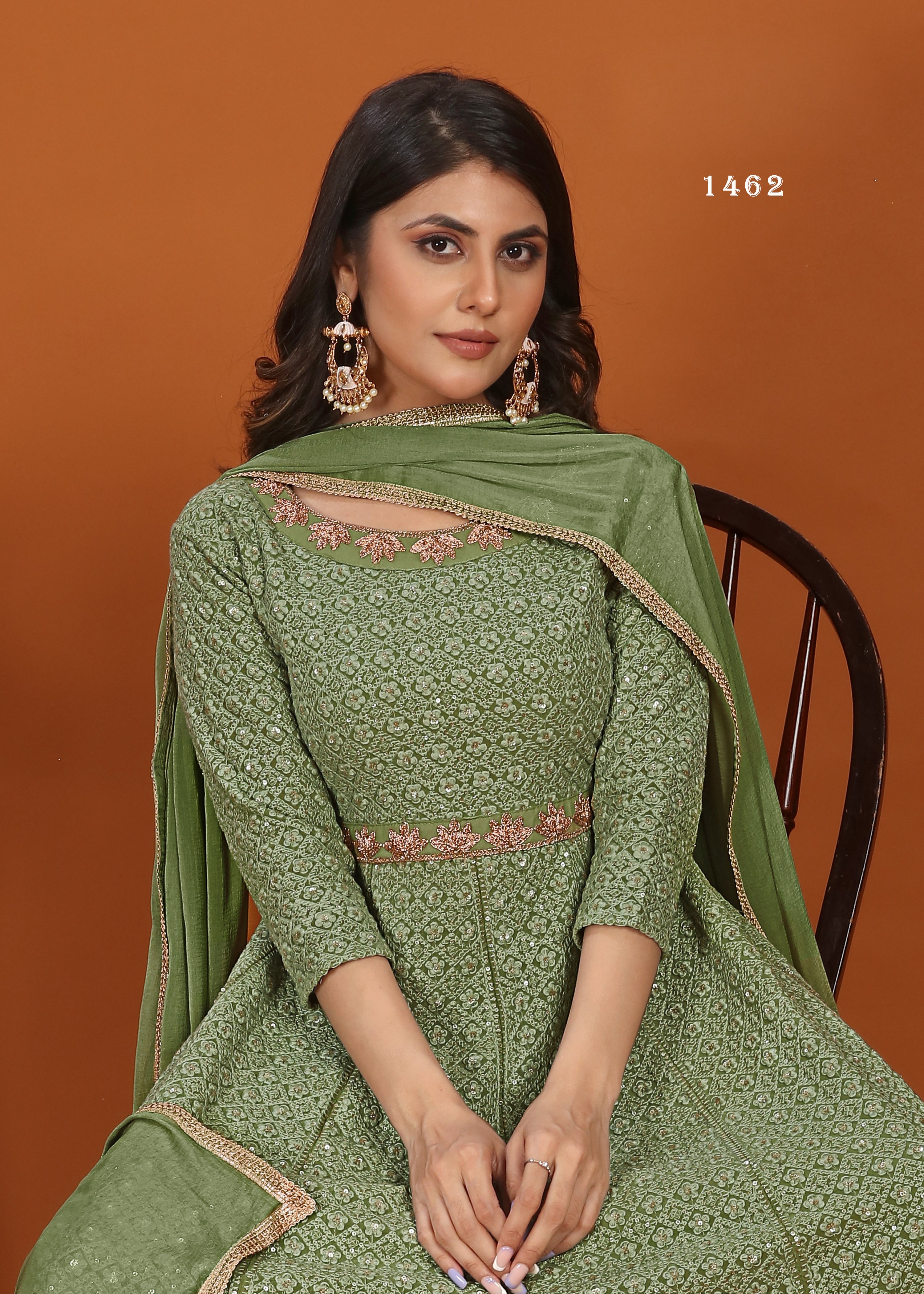 Premium Fox With Heavy Embroidery Inner Stiched kurti
