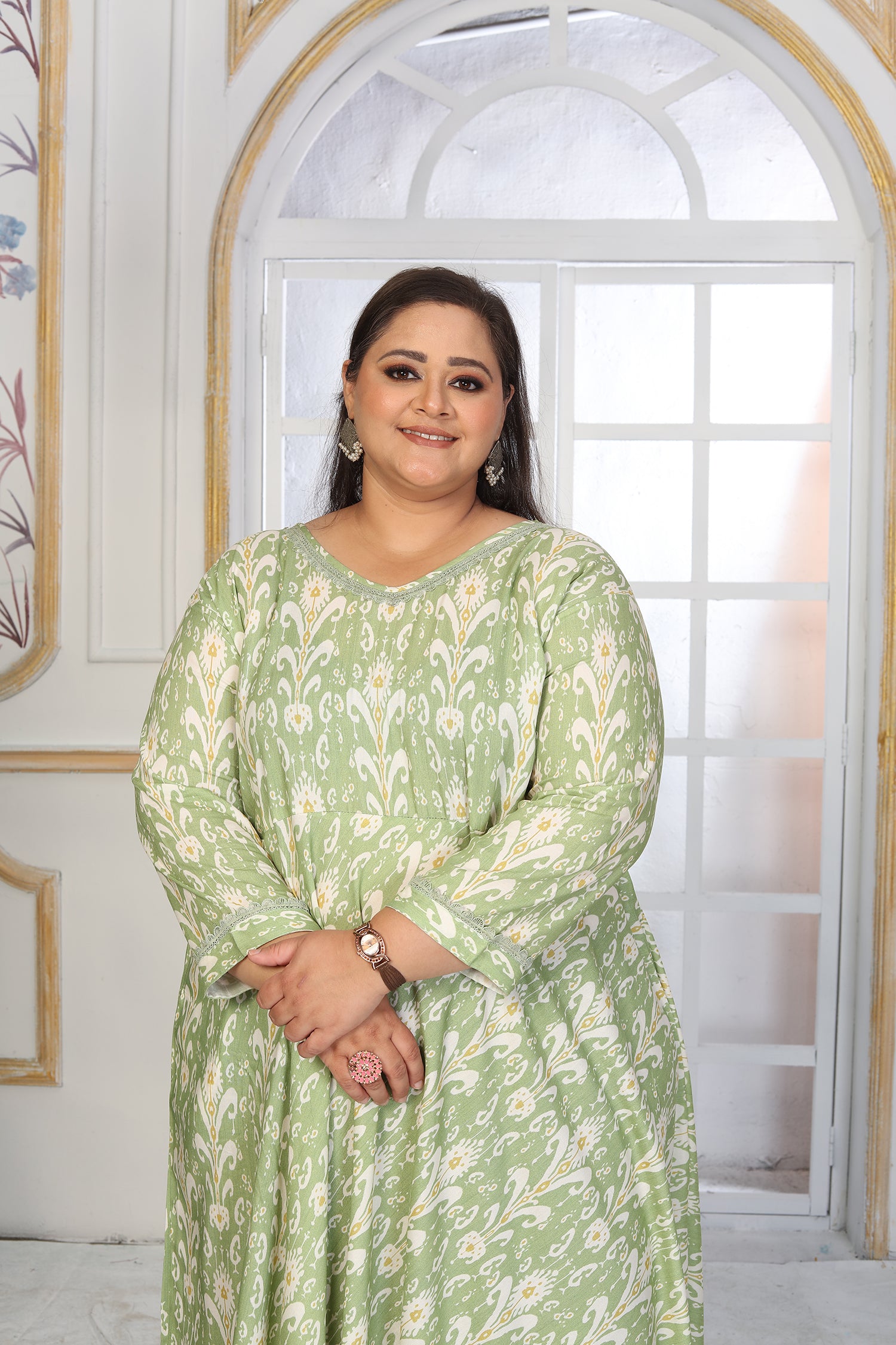 Clothiks Premium Riyon export quality Long  Kurti