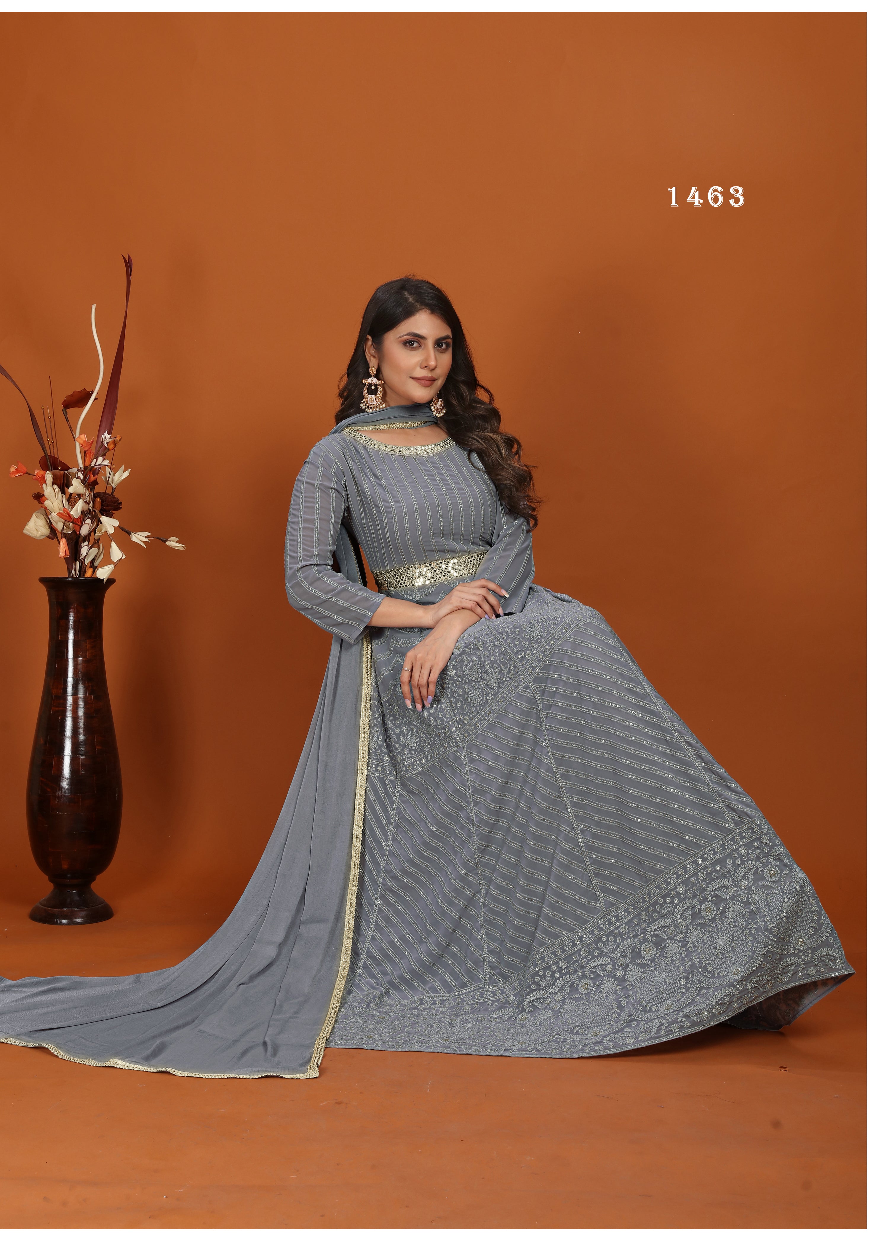 Clothiks Premium Fox With Heavy Embroidery Inner Stiched kurti