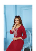 Clothiks Rinkal Cotton with embroidery work Inner Stiched kurti