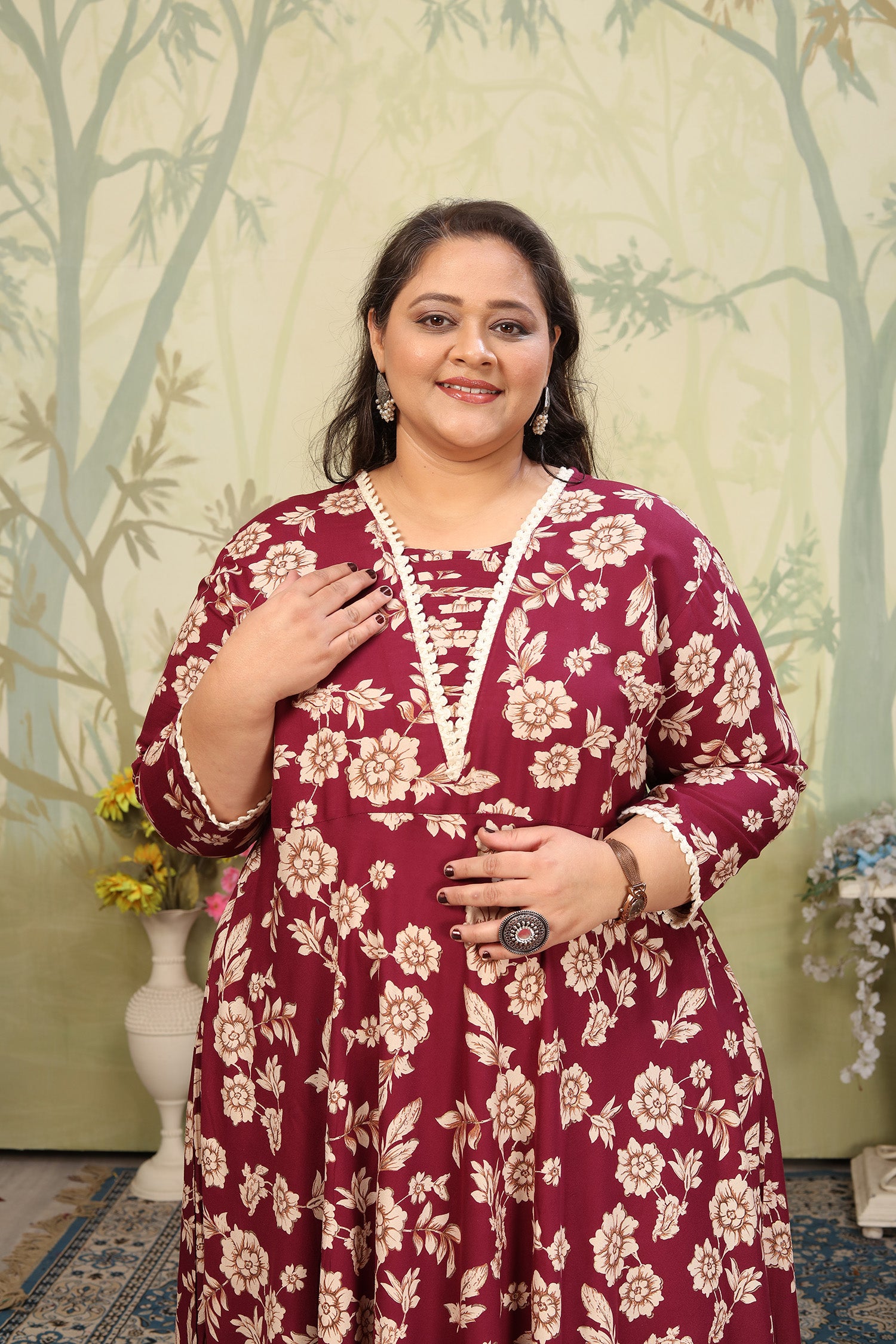 Clothiks Premium Riyon export quality Long  Kurti