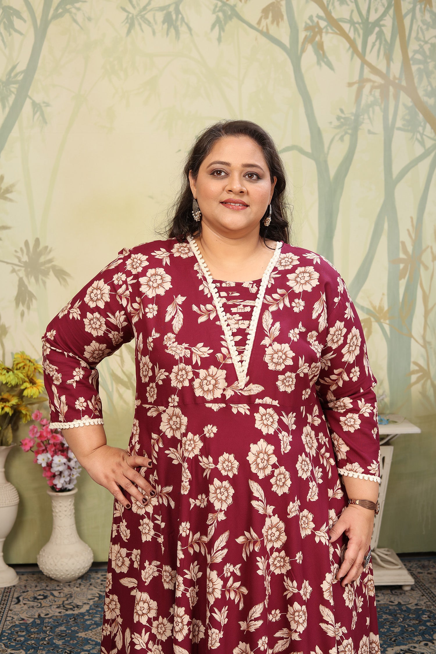 Clothiks Premium Riyon export quality Long  Kurti