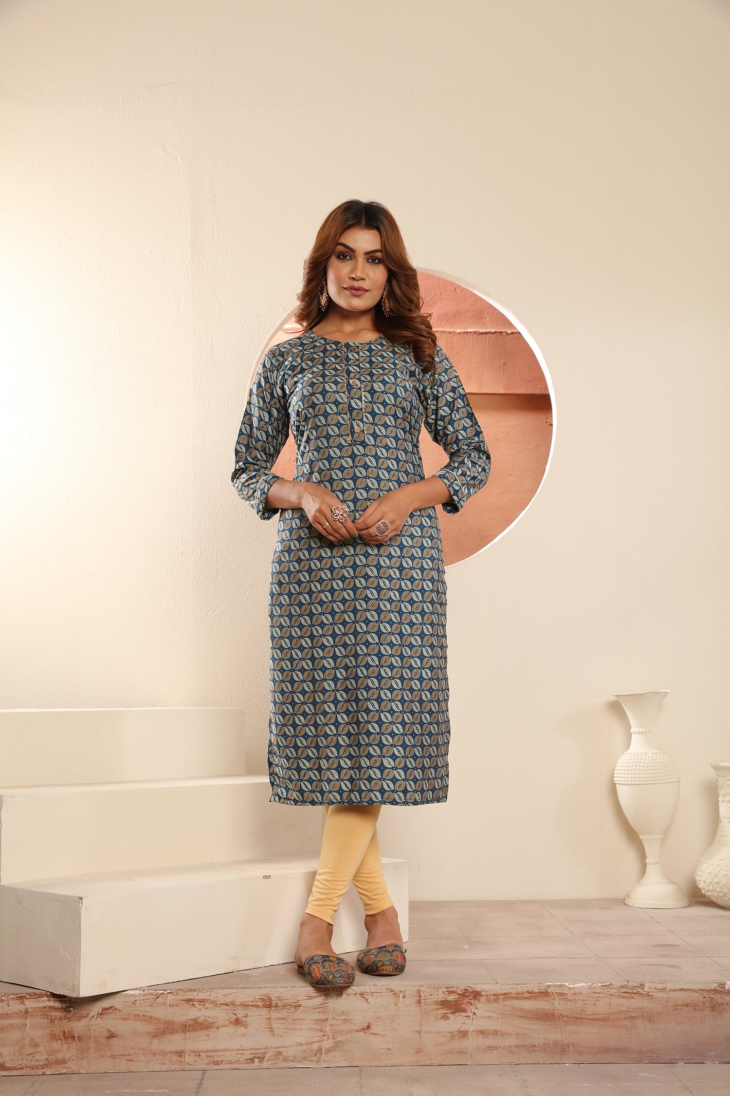 Clothiks Premium Viscose Maslin Print Export Quality With Pocket kurti