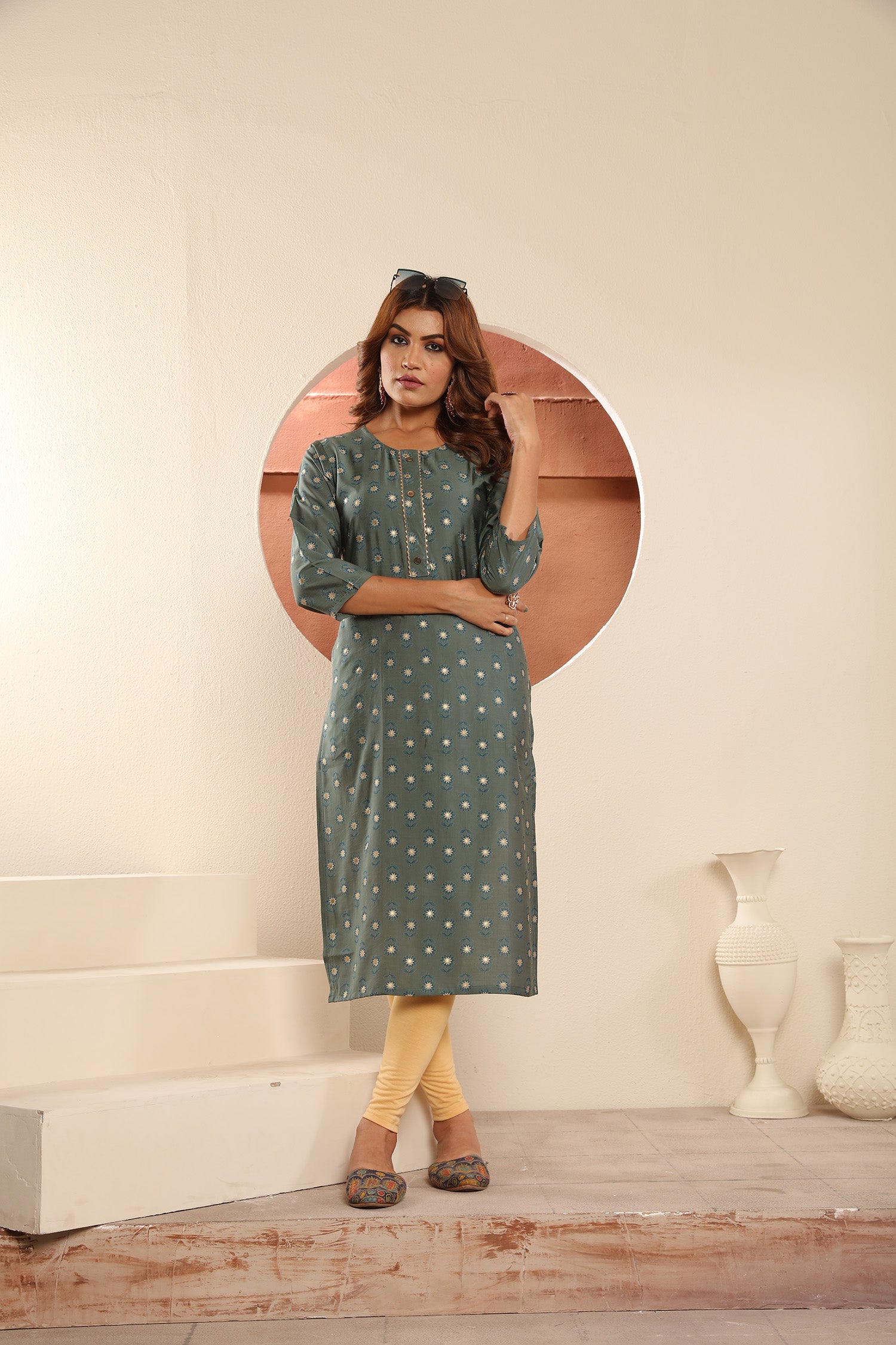 Clothiks Premium Viscose Maslin Print Export Quality With Pocket kurti