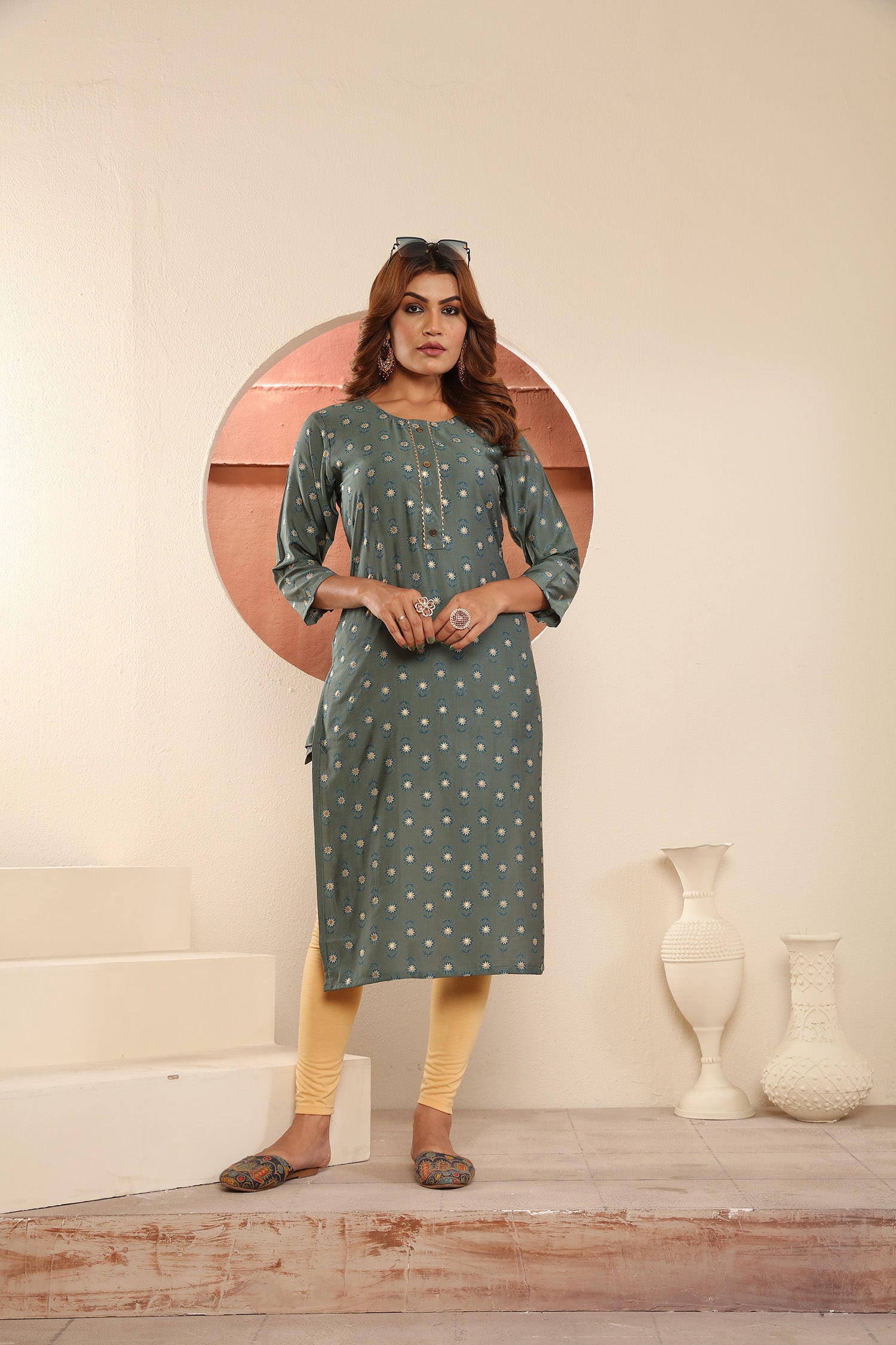 Clothiks Premium Viscose Maslin Print Export Quality With Pocket kurti
