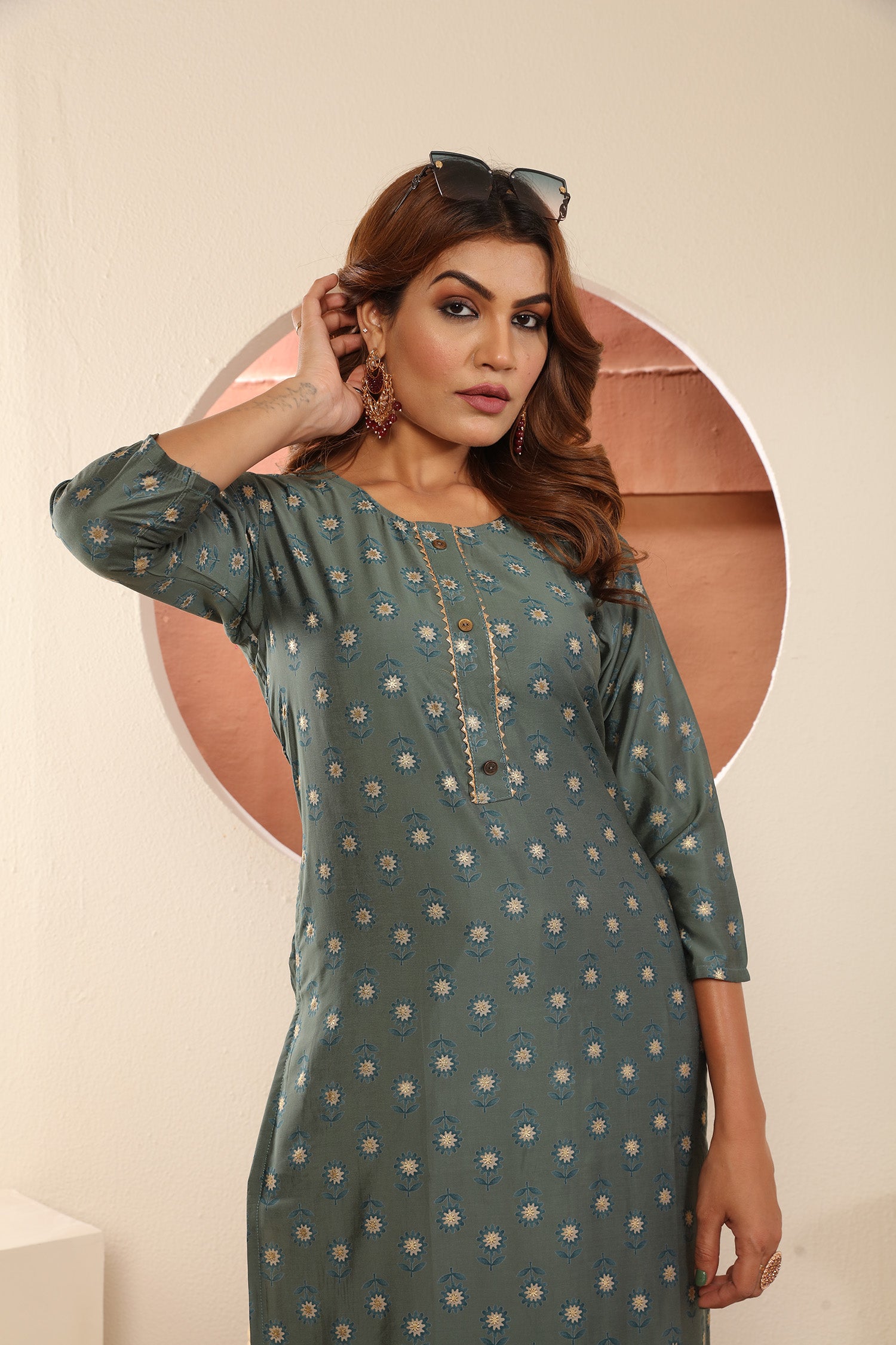 Clothiks Premium Viscose Maslin Print Export Quality With Pocket kurti