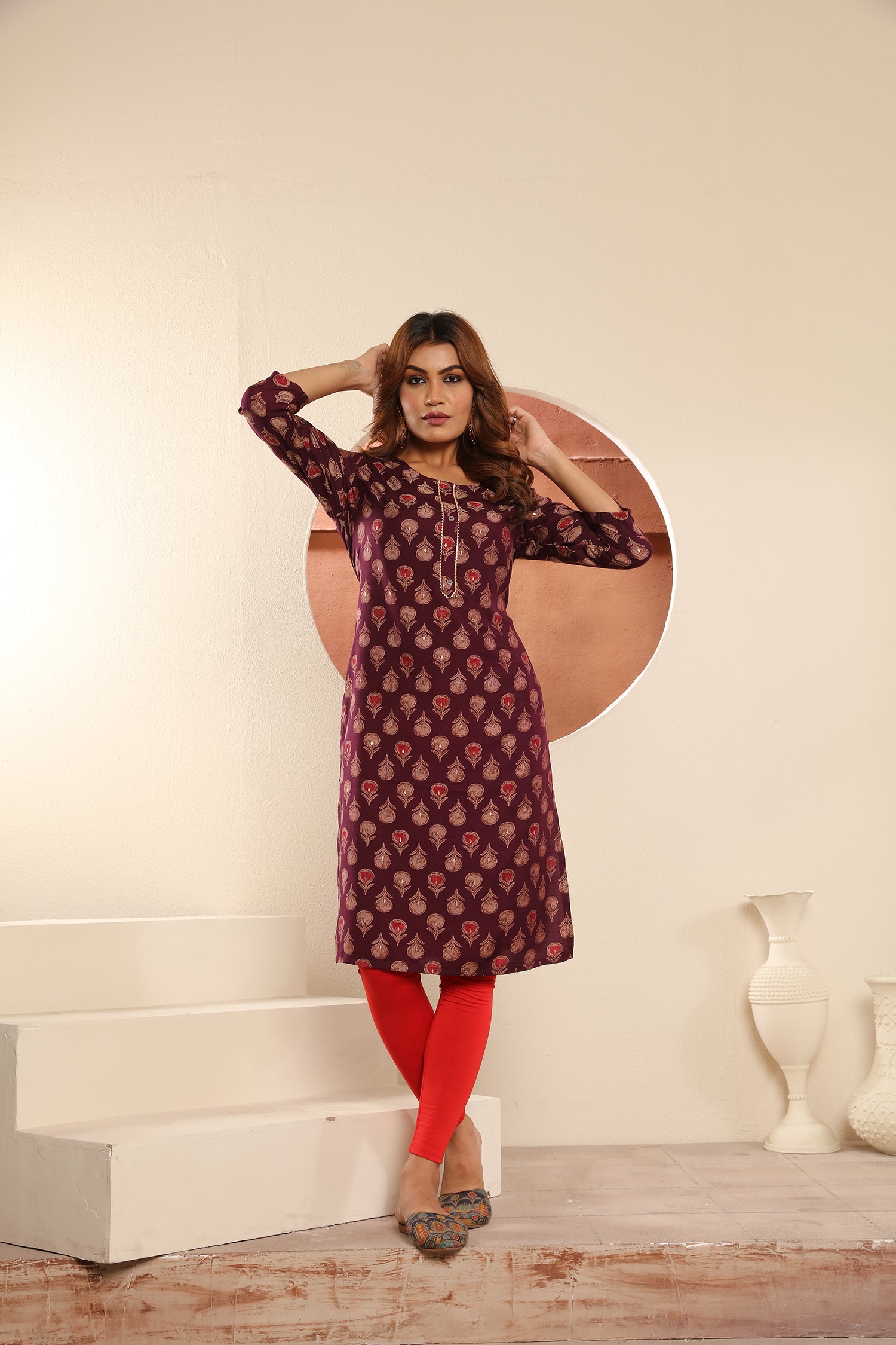 Clothiks Viscose Maslin Print kurti
