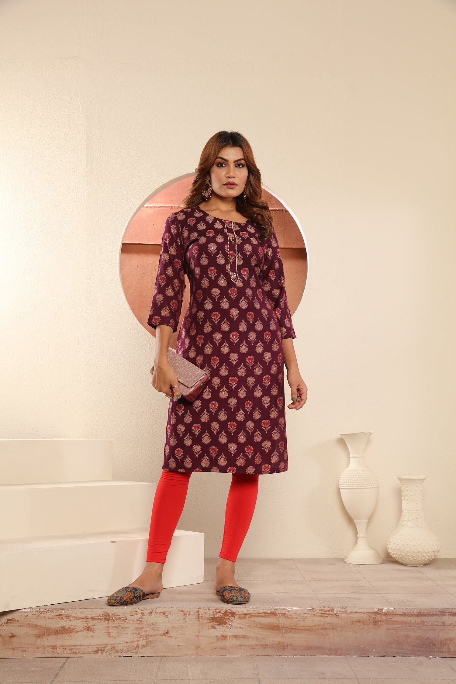 Clothiks Viscose Maslin Print kurti