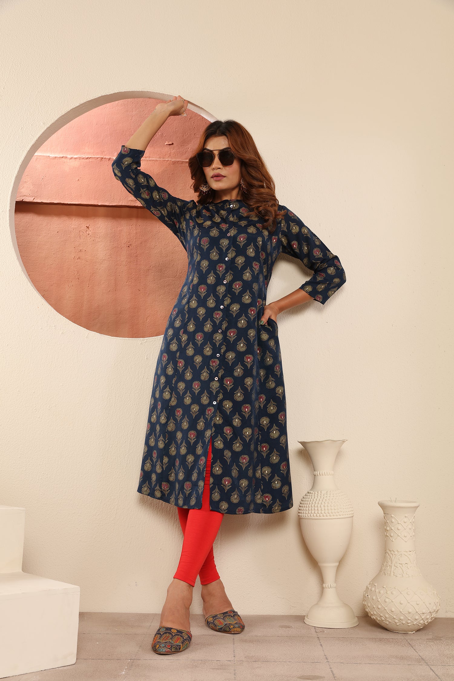 Clothiks Viscose Maslin Print With Pocket kurti