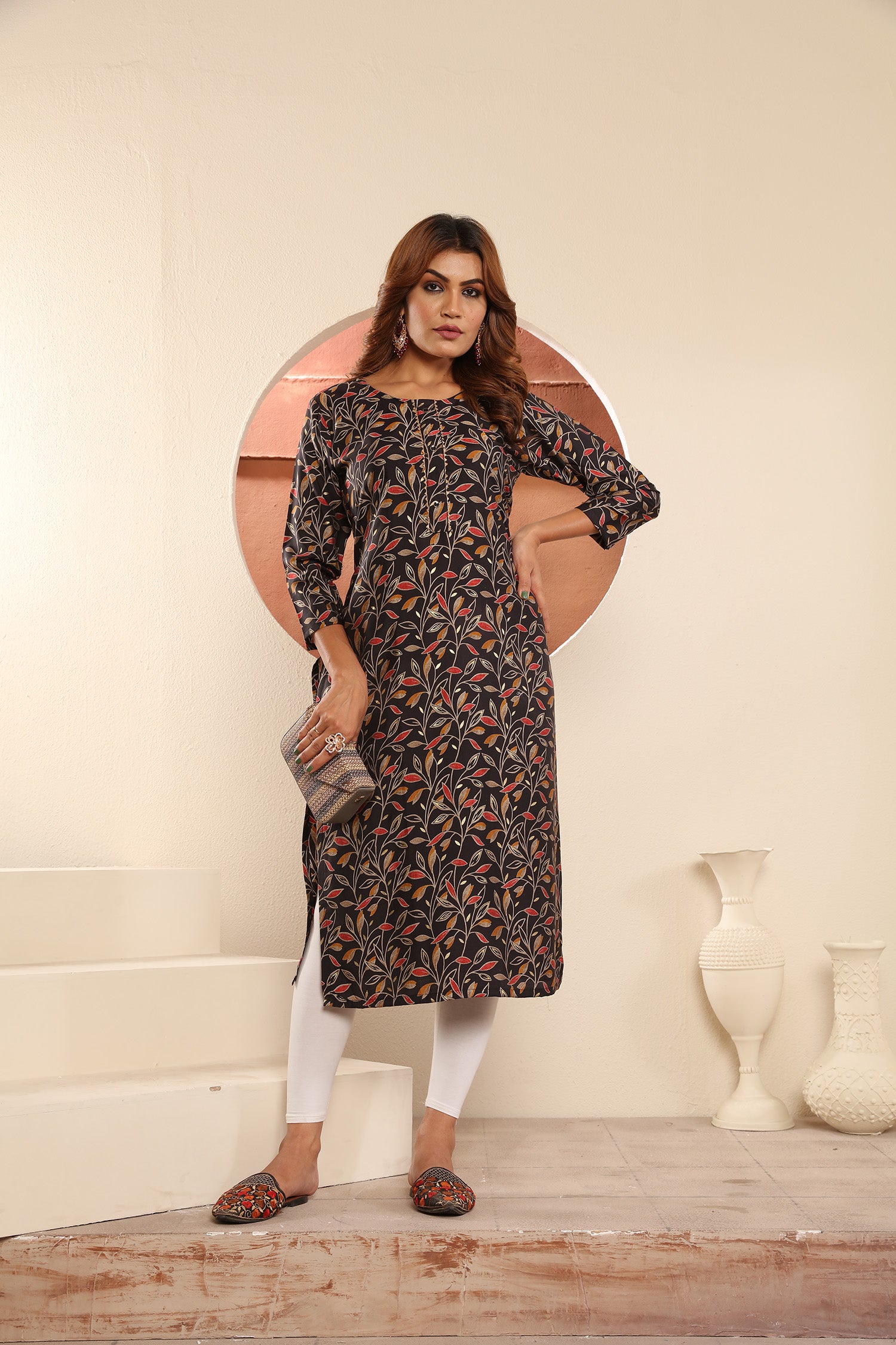 Clothiks Premium Viscose Maslin Print Export Quality With Pocket kurti