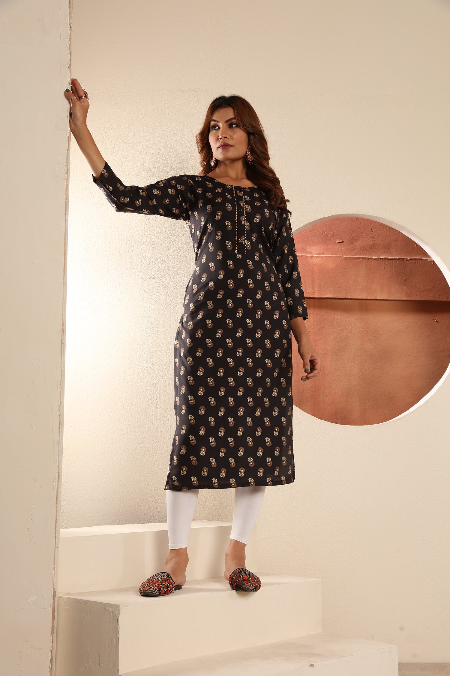 Clothiks Viscose Maslin Print With Pocket kurti