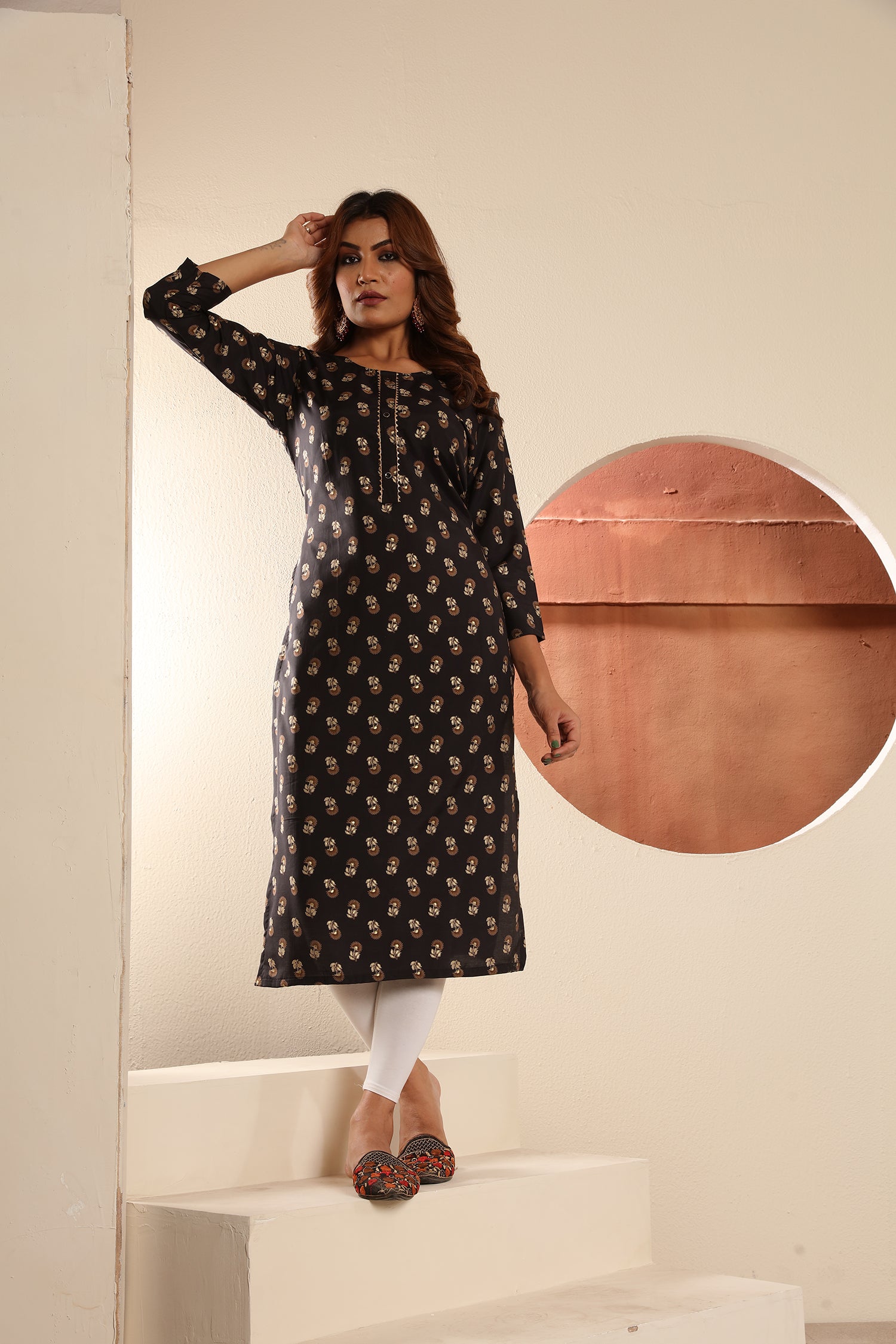 Clothiks Viscose Maslin Print With Pocket kurti