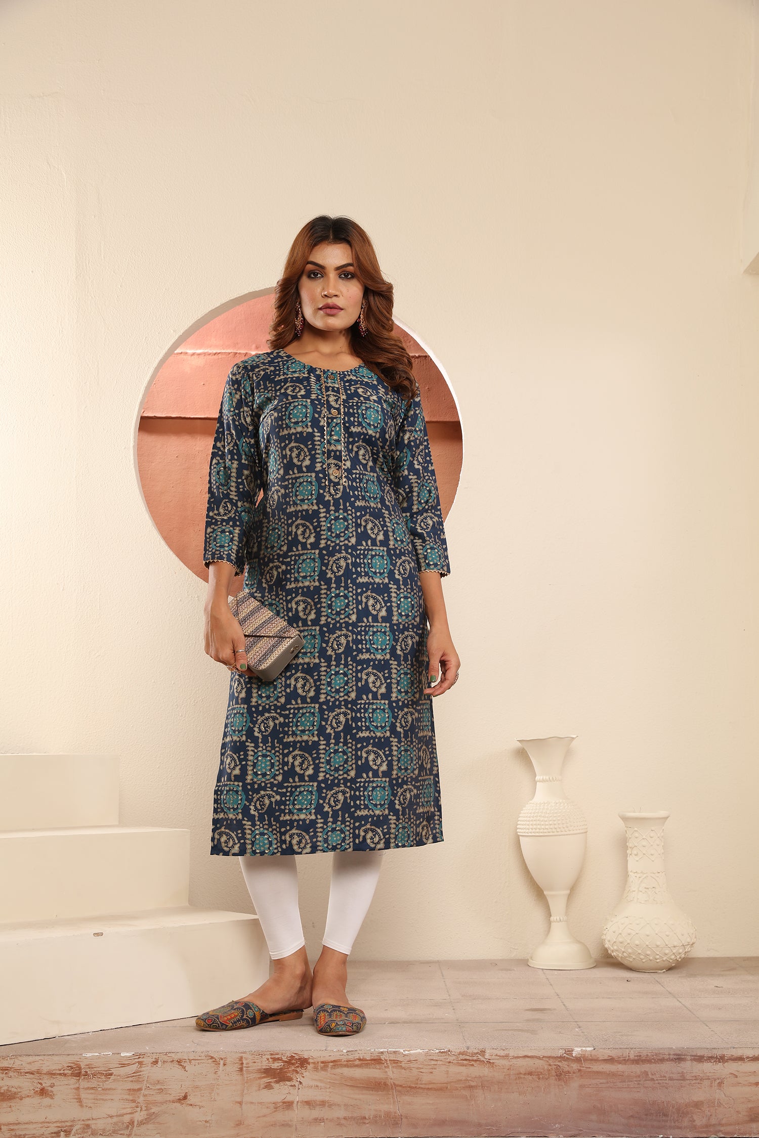 Clothiks Premium Viscose Maslin Print Export Quality With Pocket kurti