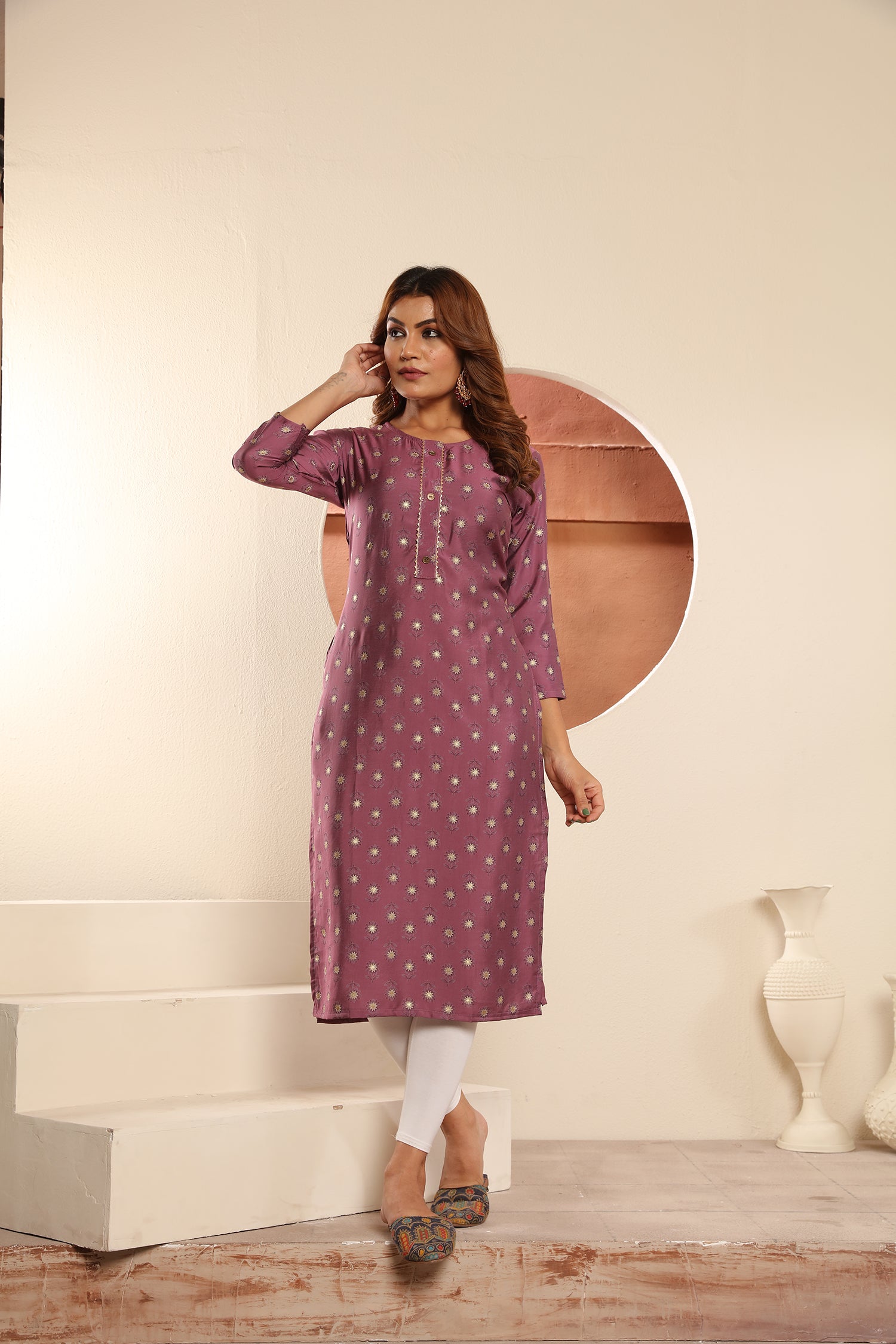 clothiks Viscose Maslin Print With Pocket kurti