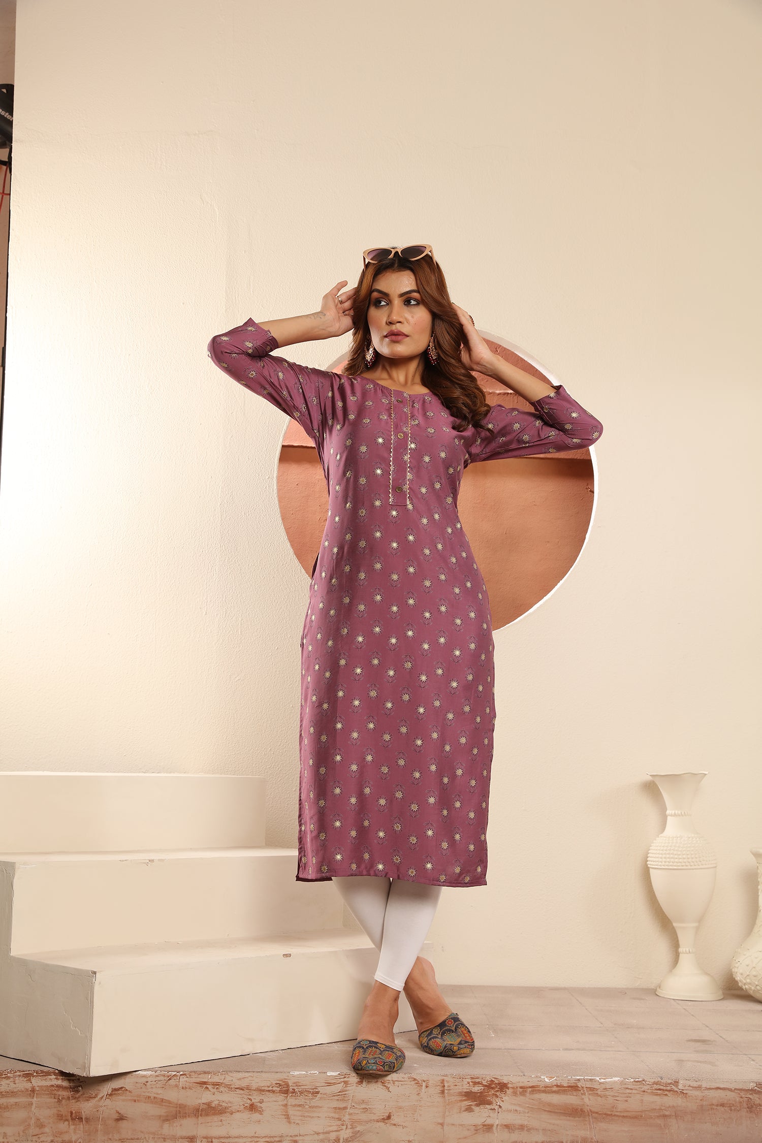 clothiks Viscose Maslin Print With Pocket kurti