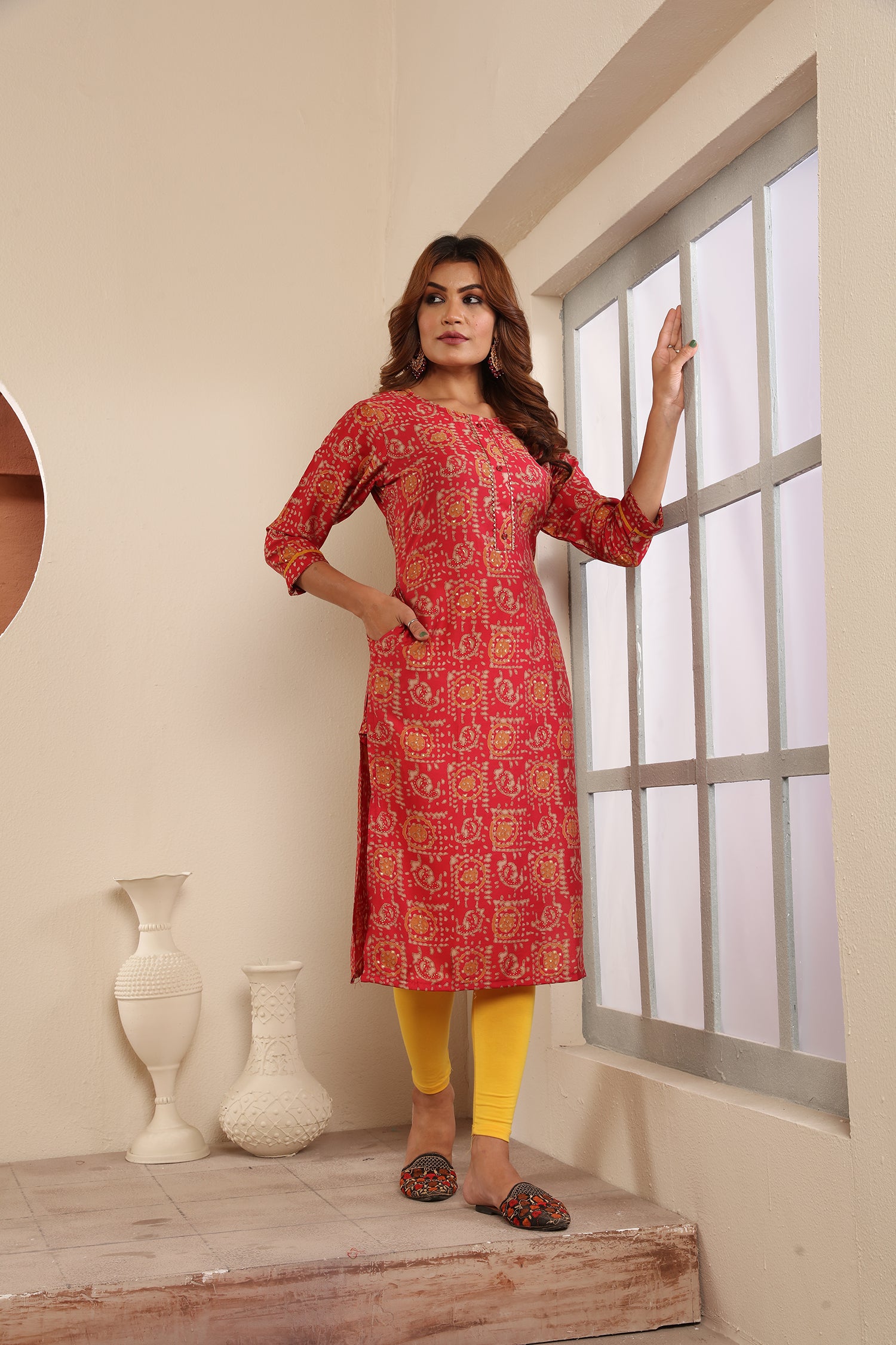 clothiks Premium Viscose Maslin Print Export Quality With Pocket kurti