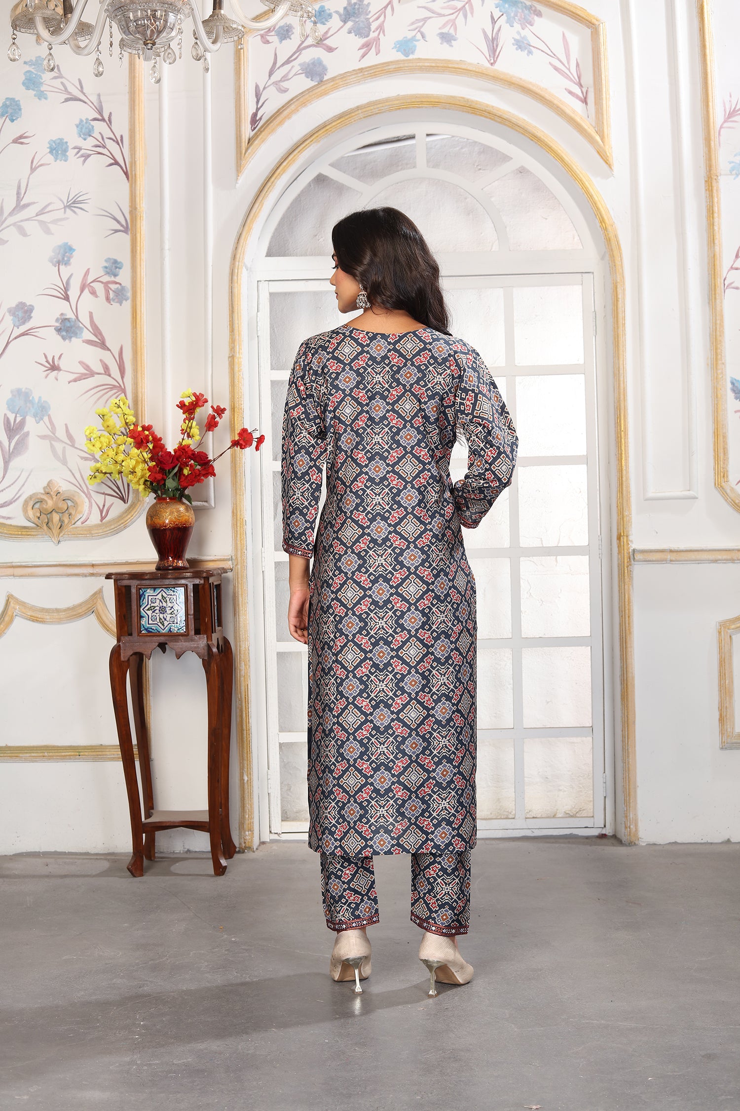 Clothiks Premium Chanderi Export Quality Embroidery Full stiched kurti