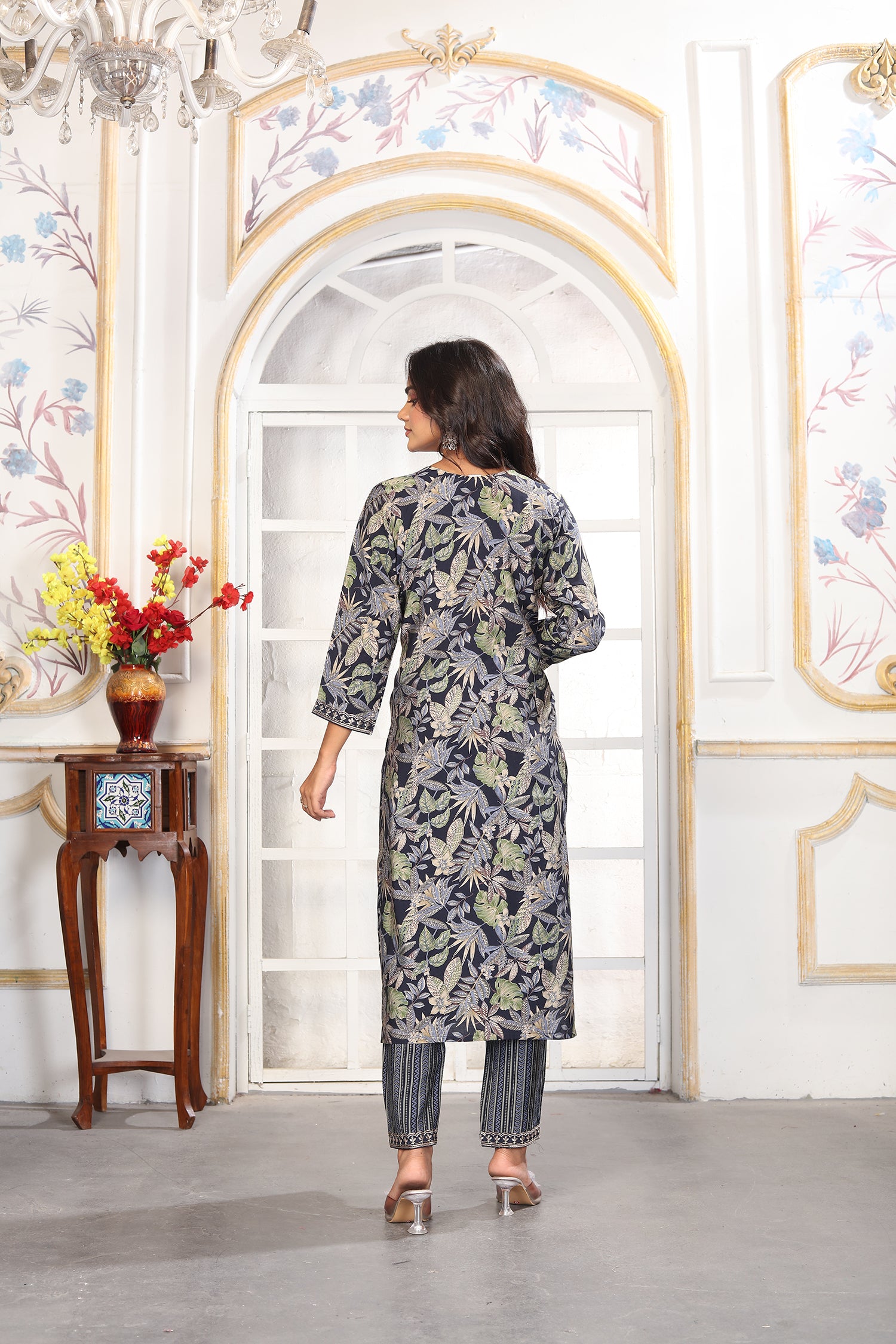 Clothiks Premium Riyon Export Quality Embroidery Full stiched kurti