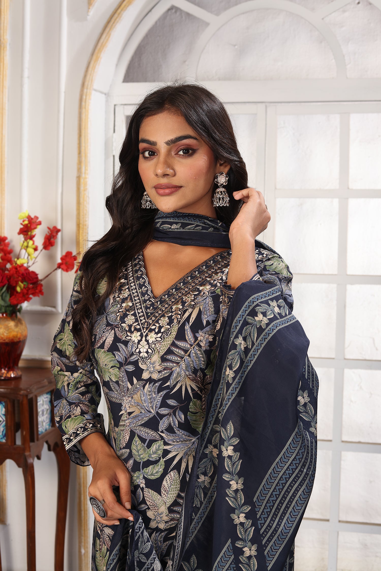 Clothiks Premium Riyon Export Quality Embroidery Full stiched kurti