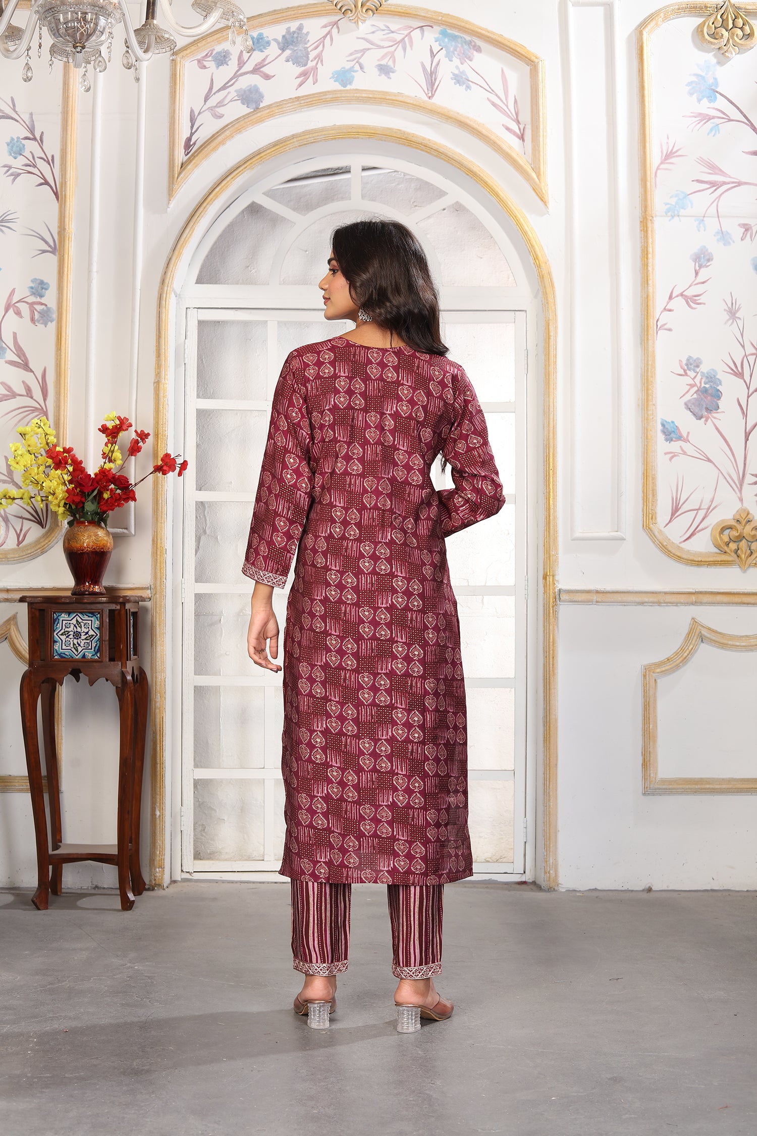 Clothiks Premium Chanderi Export Quality Embroidery Full stiched kurti