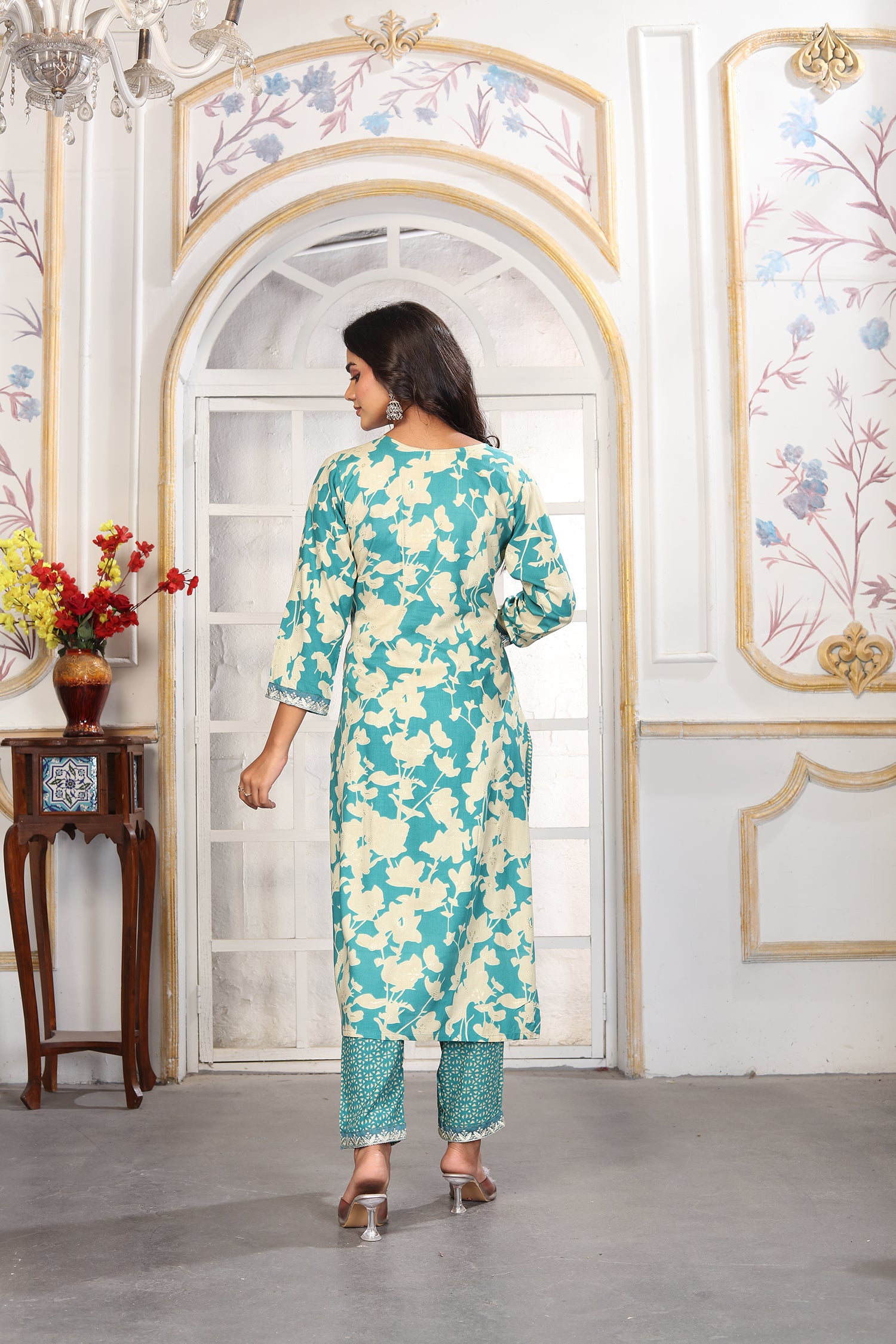 Clothiks Premium Chanderi Export Quality Embroidery Full stiched kurti