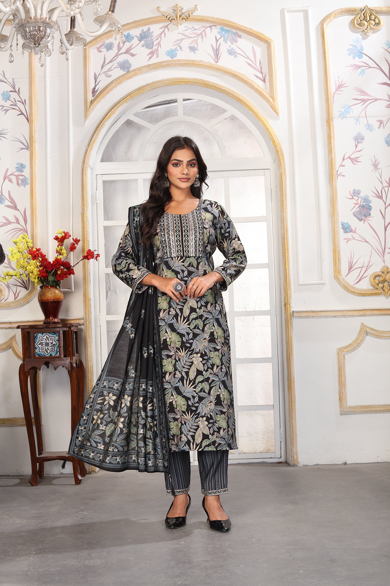 Clothiks Premium Chanderi Export Quality Embroidery Full stiched kurti