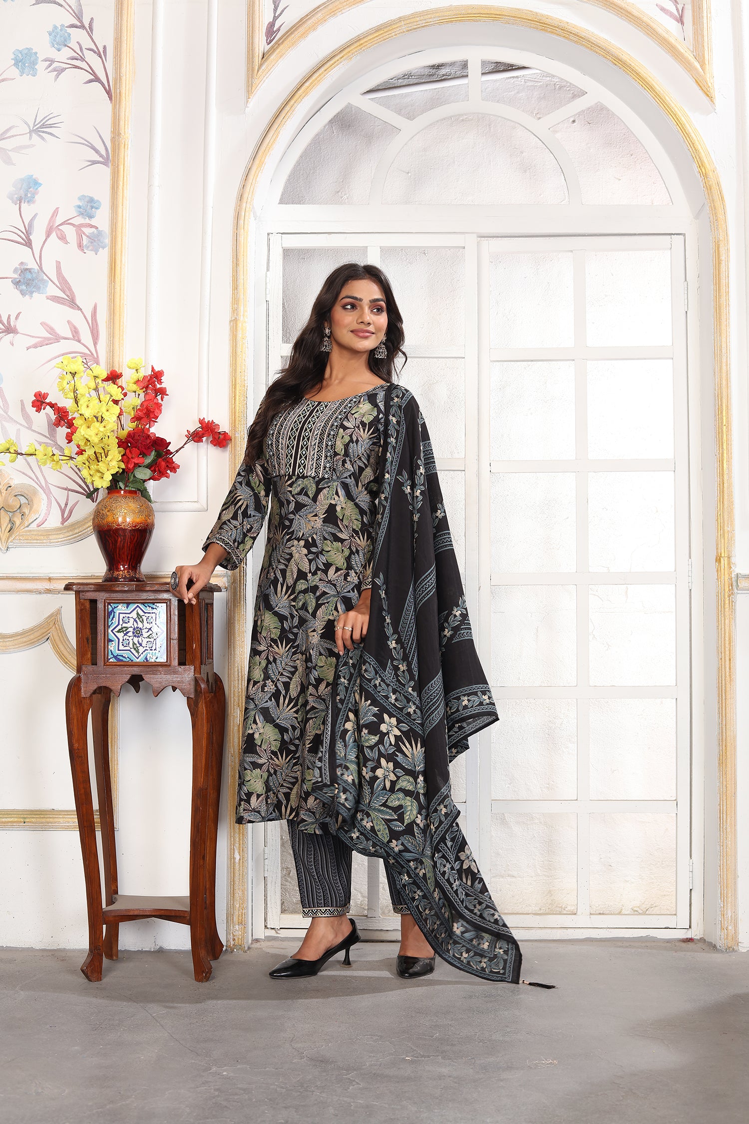 Clothiks Premium Chanderi Export Quality Embroidery Full stiched kurti