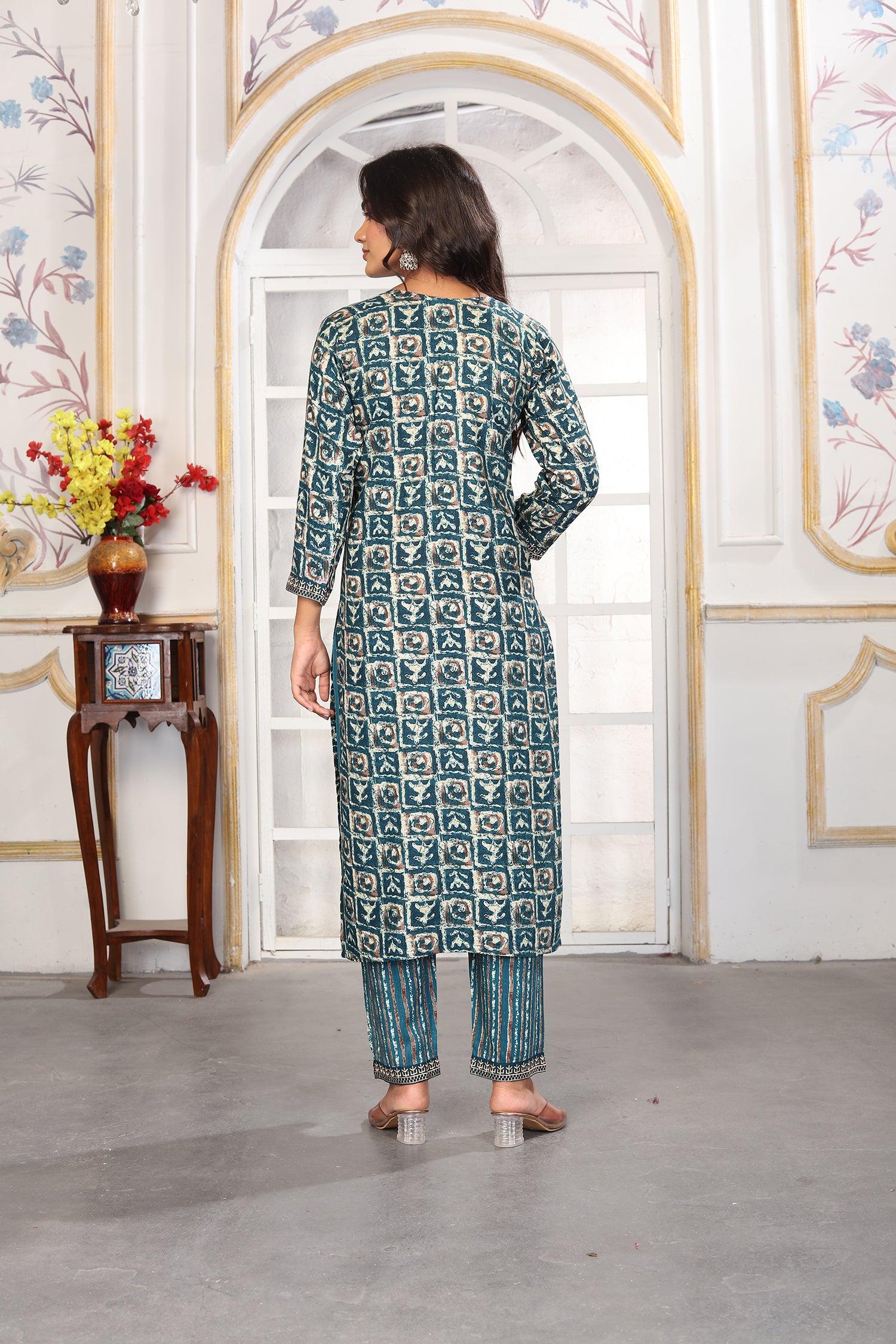 Clothiks Premium Chanderi Export Quality Embroidery Full stiched kurti