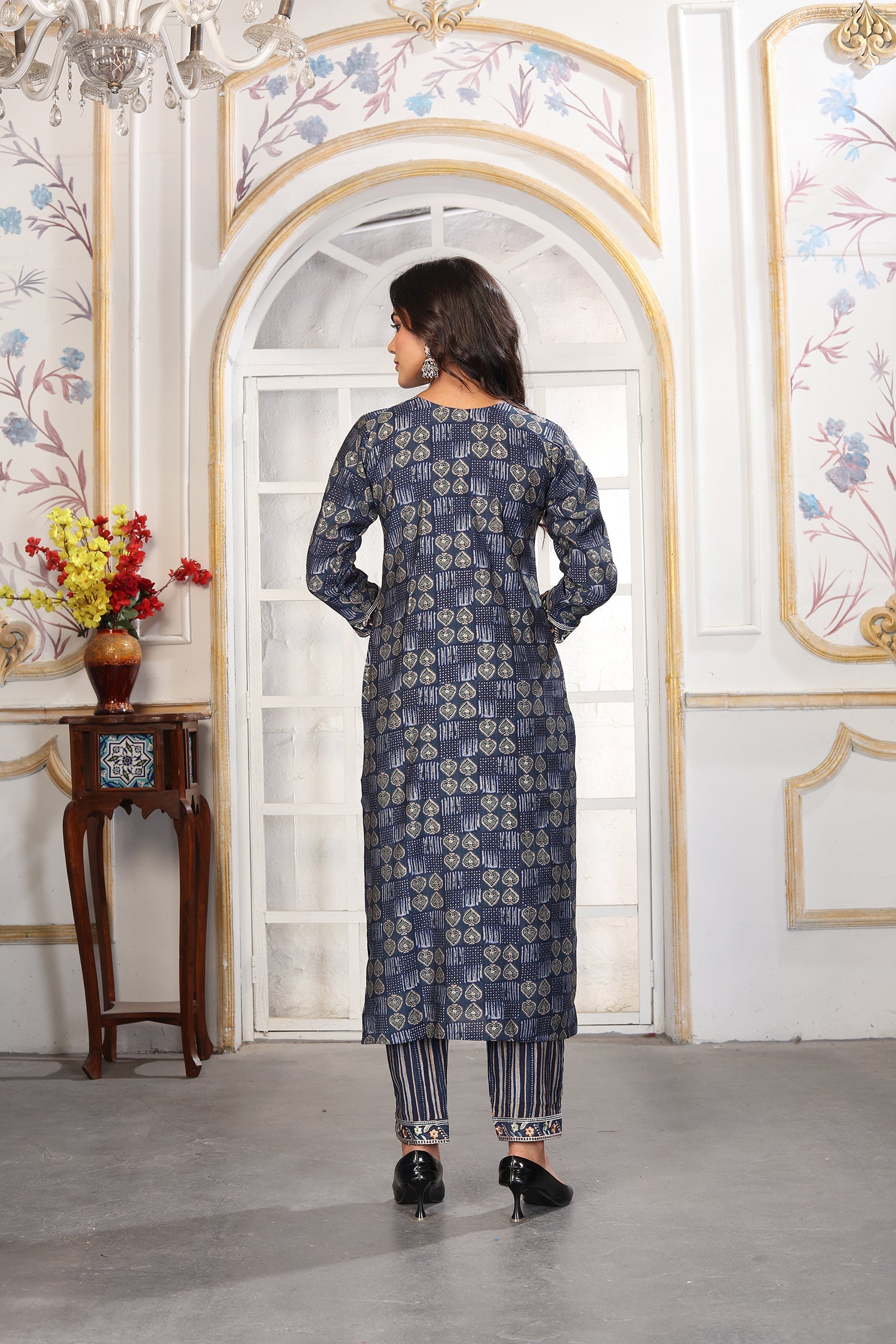 Clothiks Premium Chanderi Export Quality Embroidery Full stiched kurti