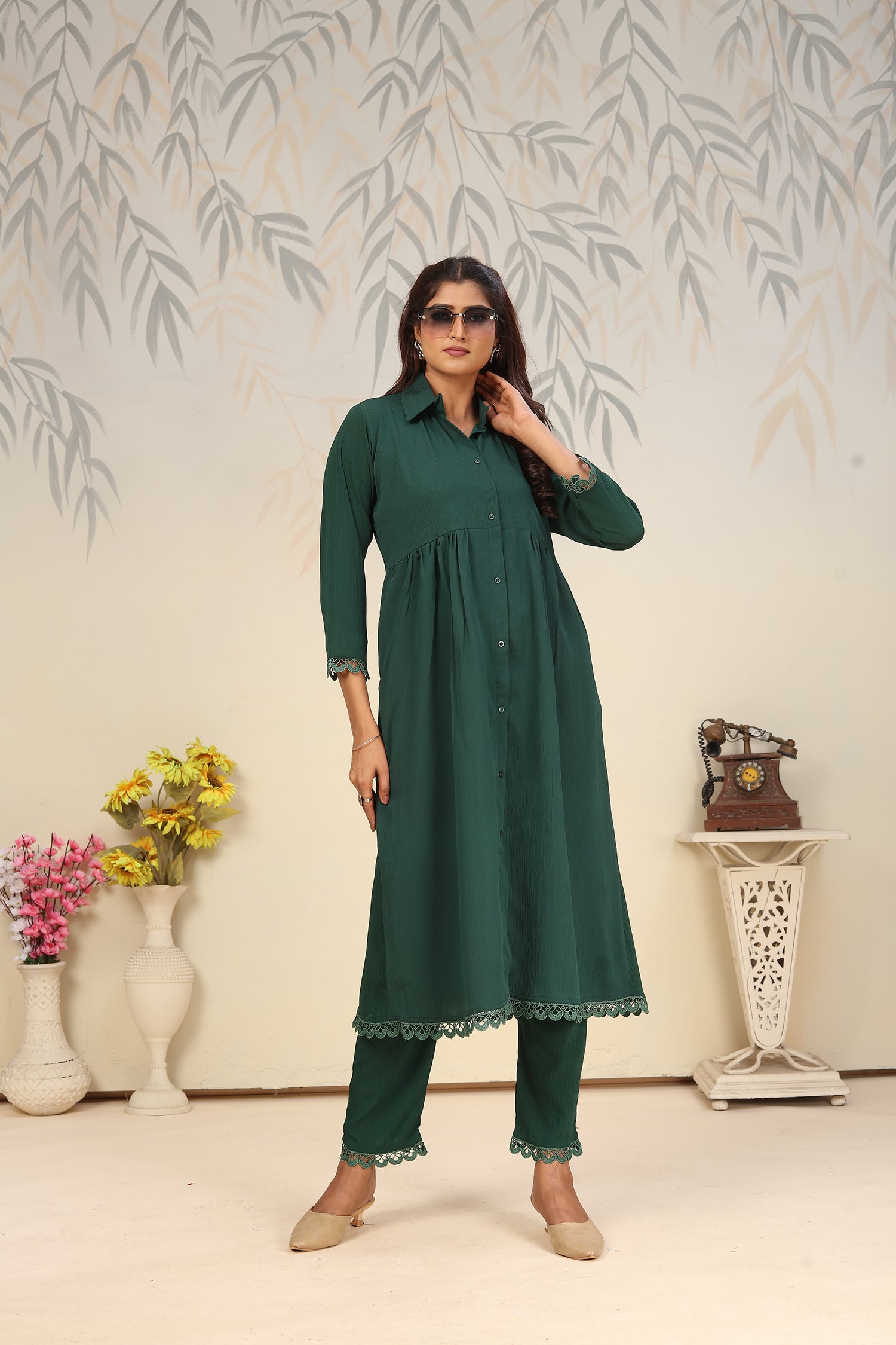 Clothiks Rinkal Cotton With Pocket kurti