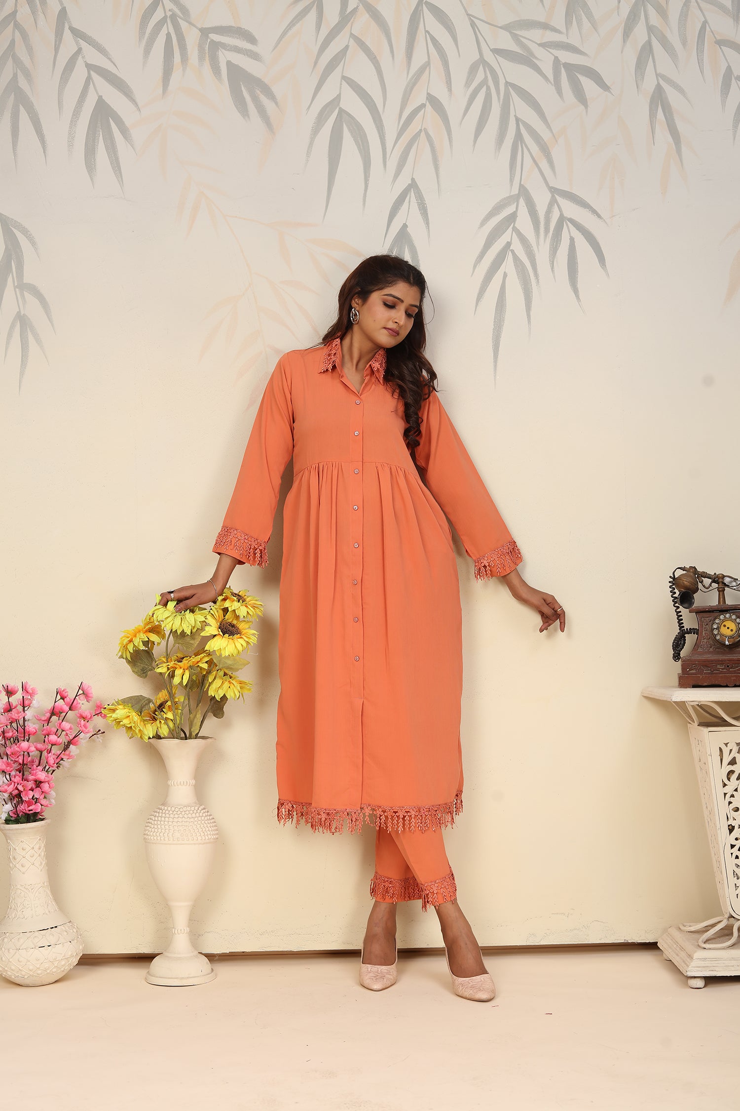 Clothiks Rinkal Cotton With Pocket kurti