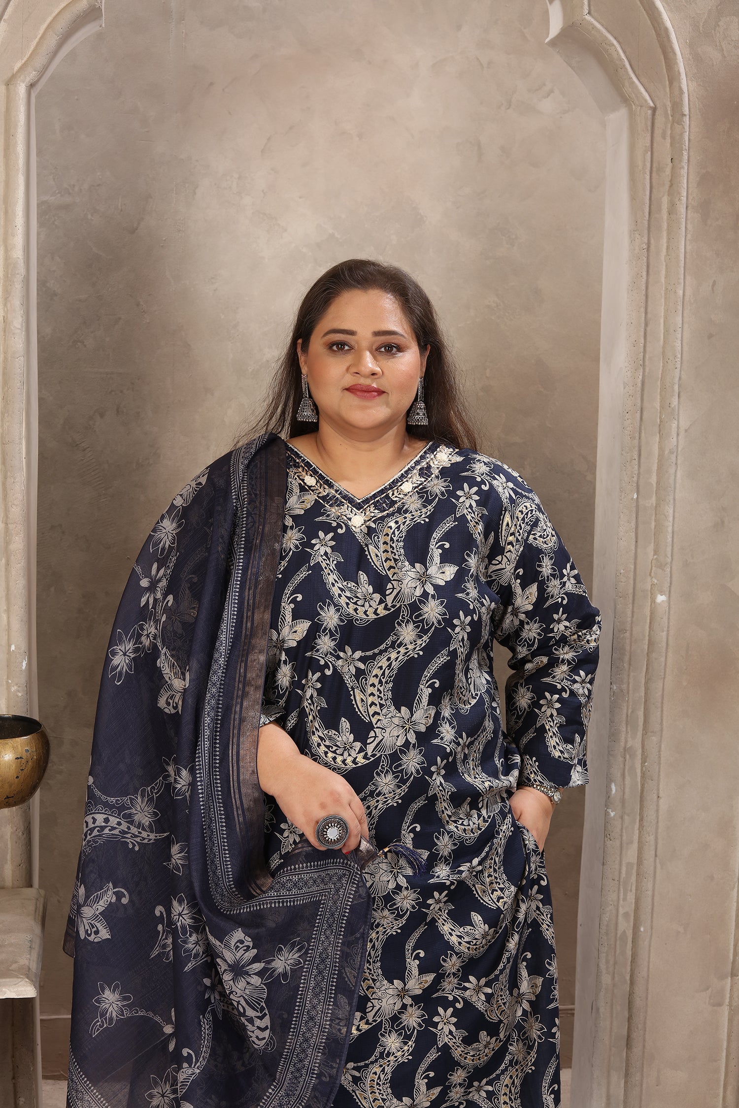 Clothiks Premium Lichi Viscose Export Quality With Handwork kurti