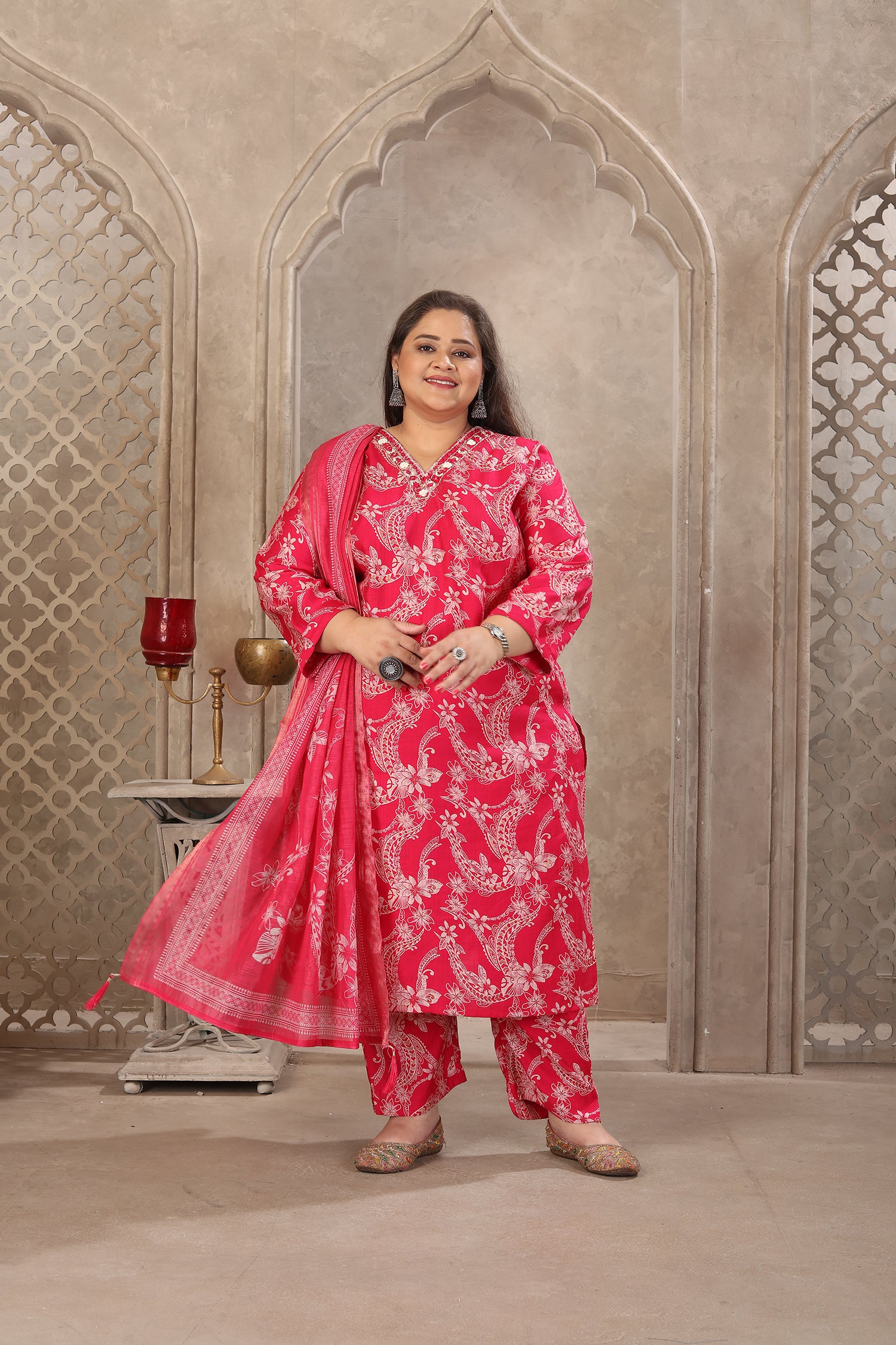 Clothiks Premium Lichi Viscose Export Quality With Handwork kurti