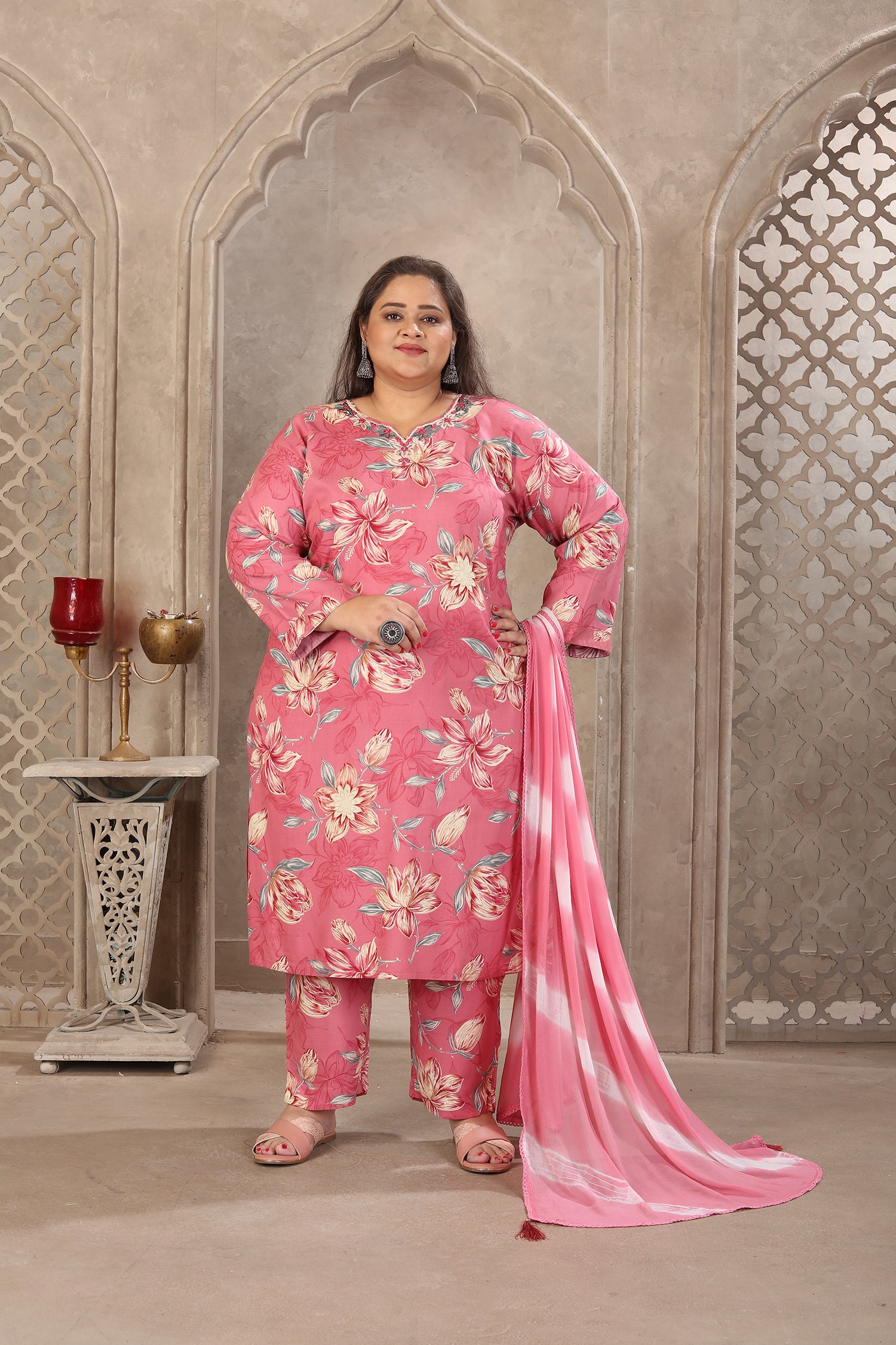 Clothiks Premium Riyon Export Quality With Handwork kurti