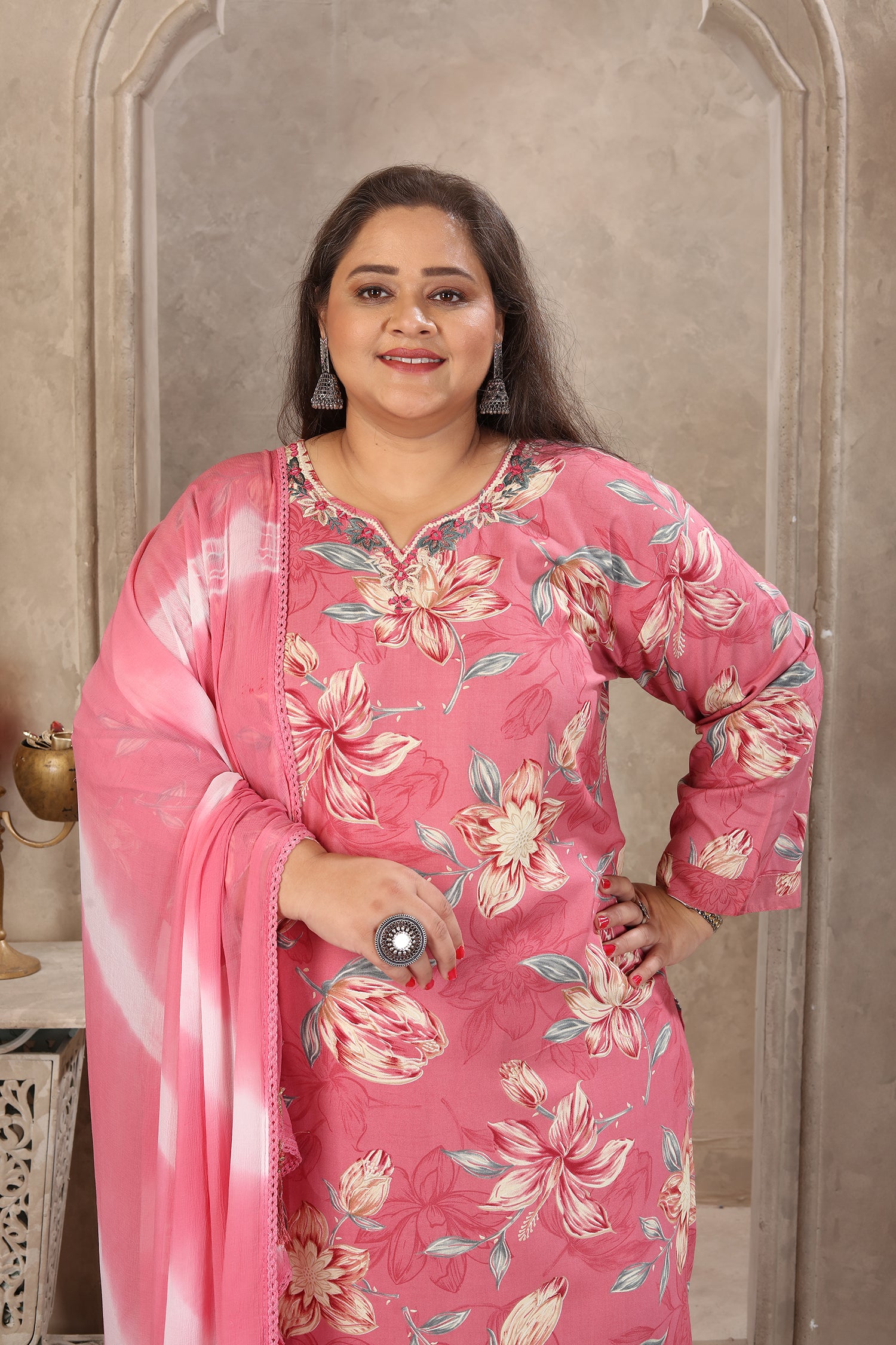 Clothiks Premium Riyon Export Quality With Handwork kurti