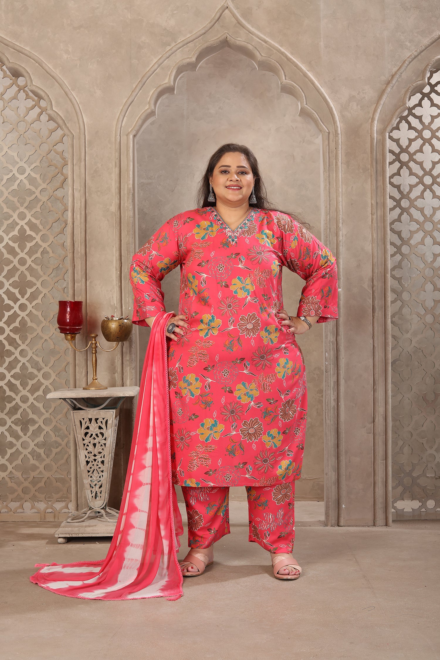 Clothiks Premium Riyon Export Quality With Handwork kurti