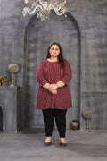 Clothiks Premium Chanderi Export Quality Embroidery Full stiched kurti