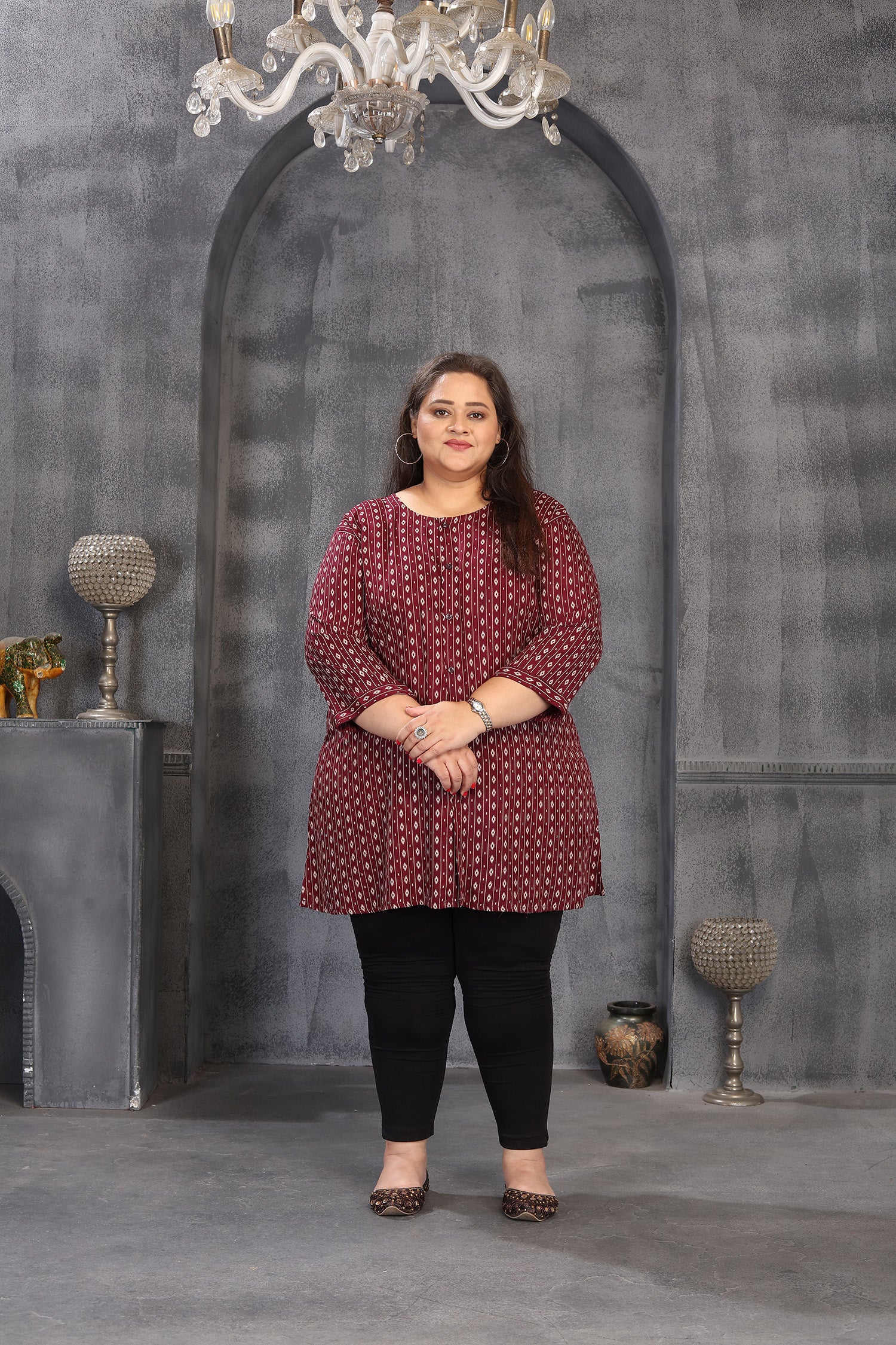 Clothiks Premium Chanderi Export Quality Embroidery Full stiched kurti