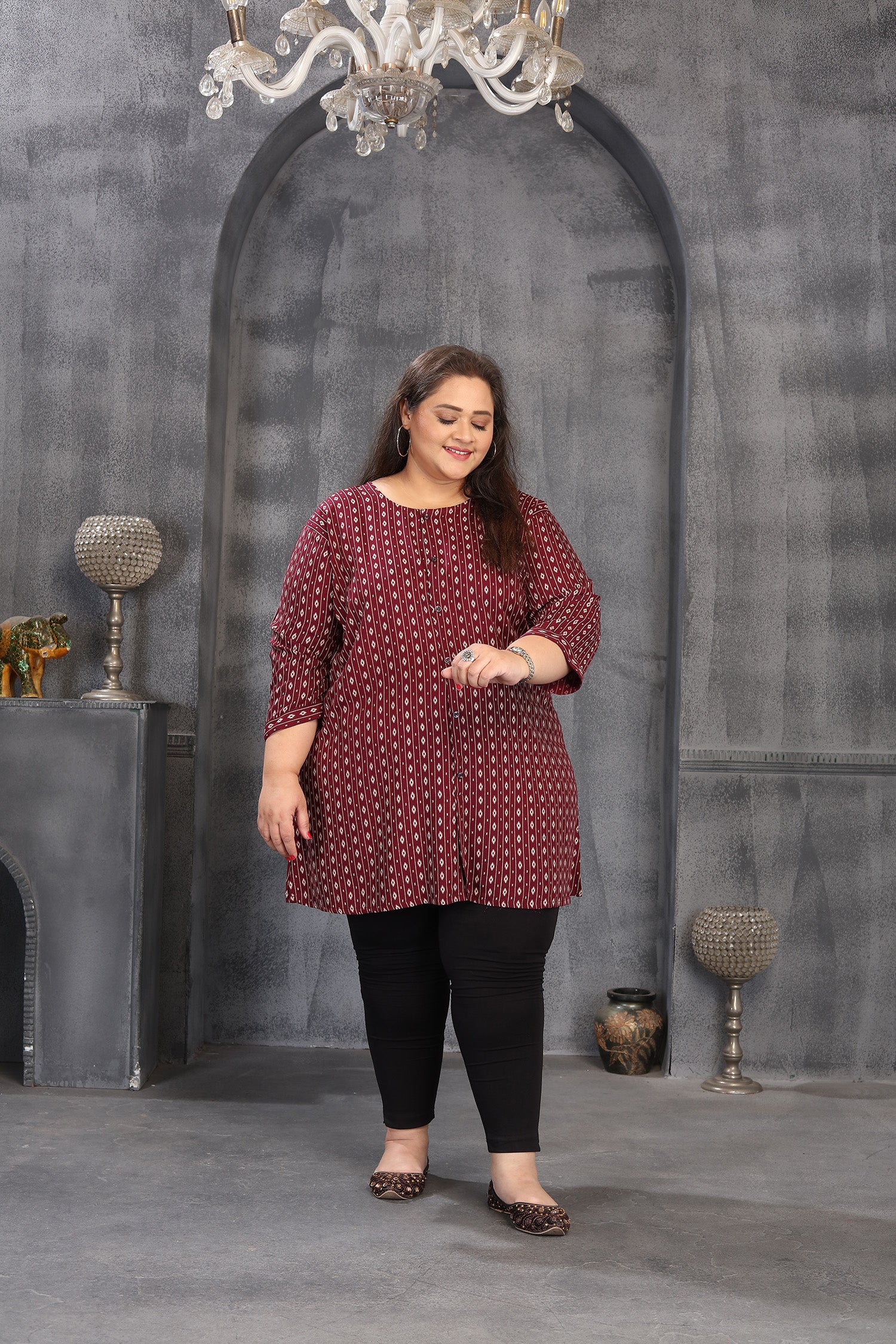 Clothiks Premium Chanderi Export Quality Embroidery Full stiched kurti