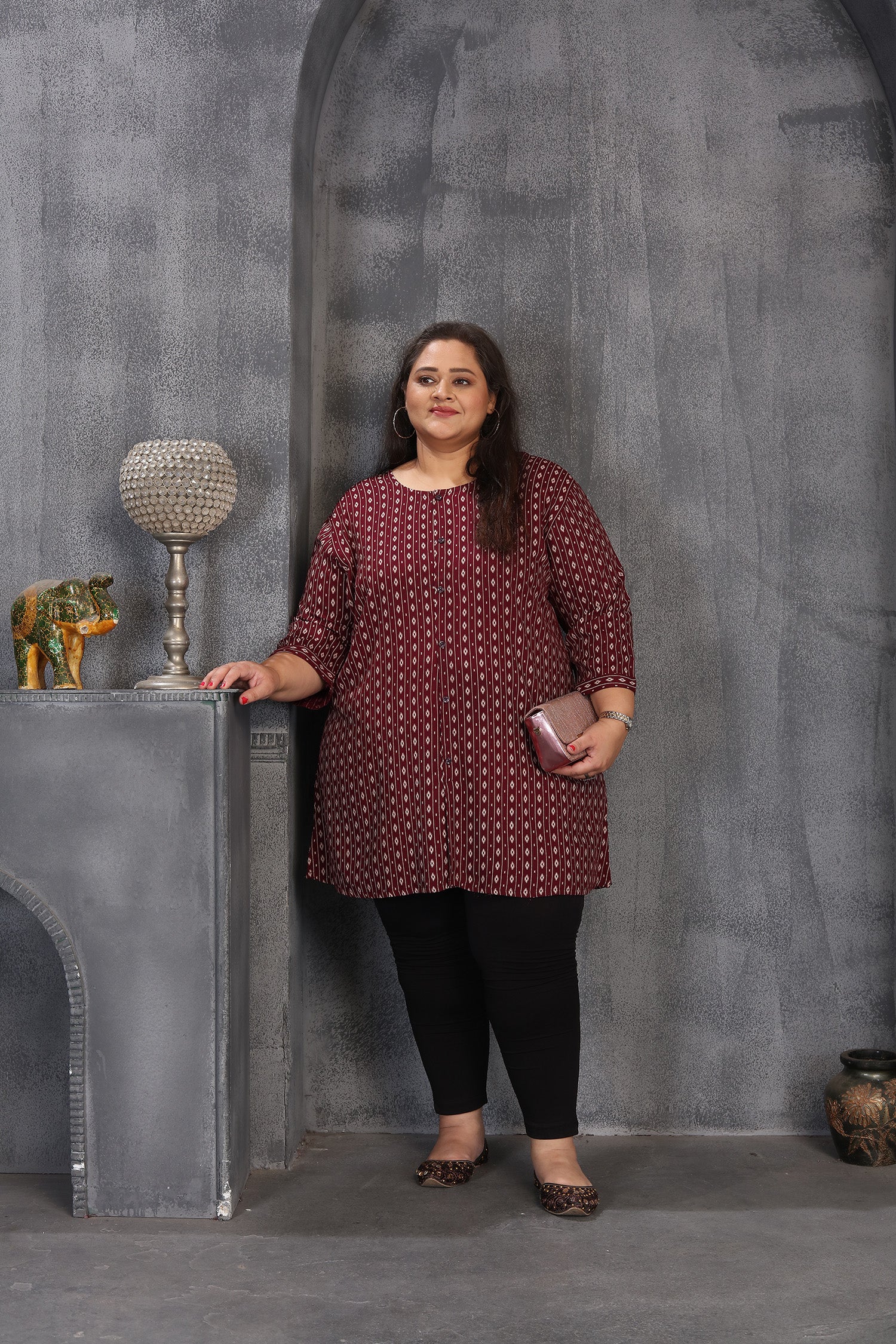Clothiks Premium Chanderi Export Quality Embroidery Full stiched kurti