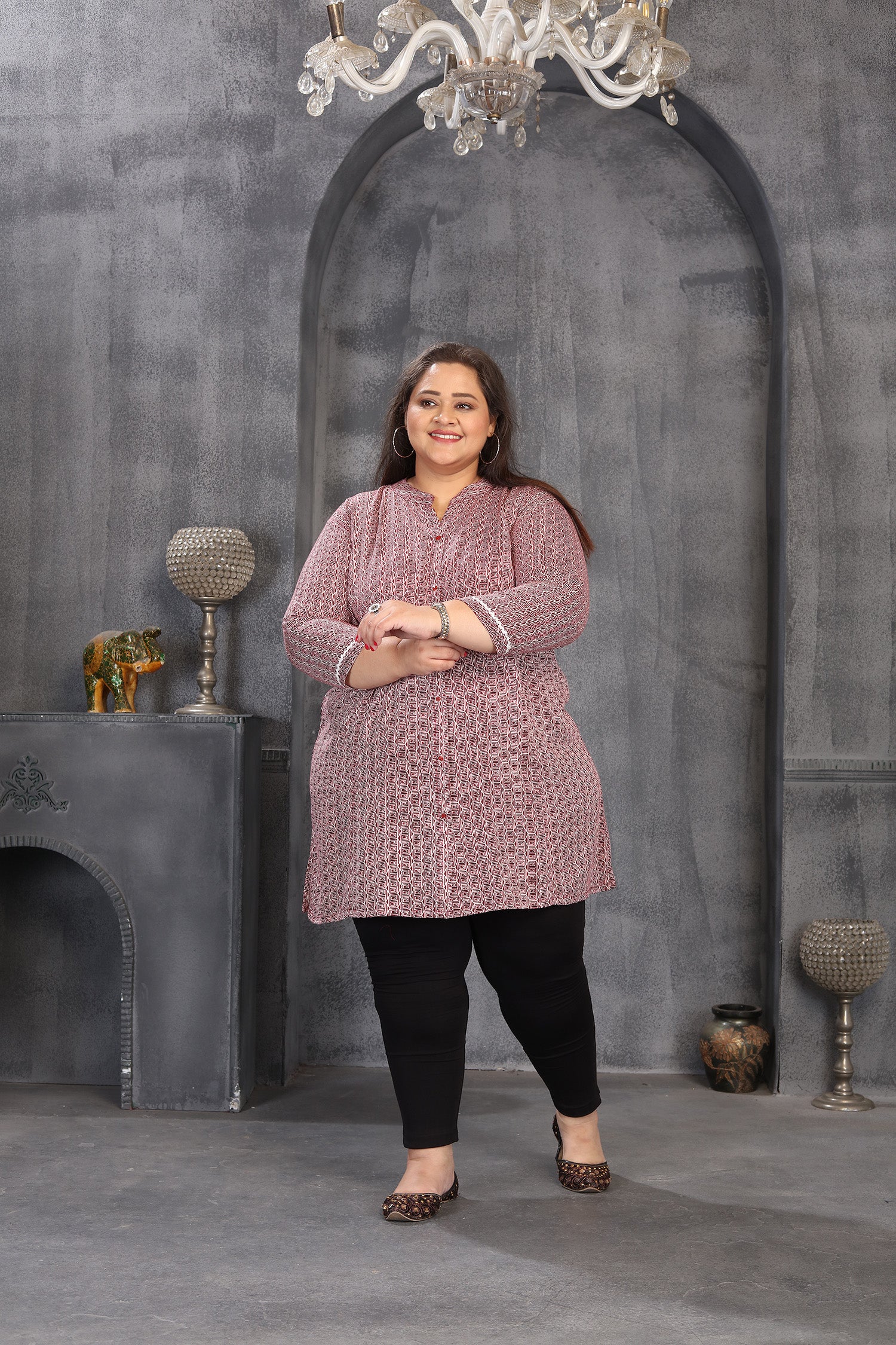 Clothiks Premium Riyon Export Quality Embroidery Full stiched kurti