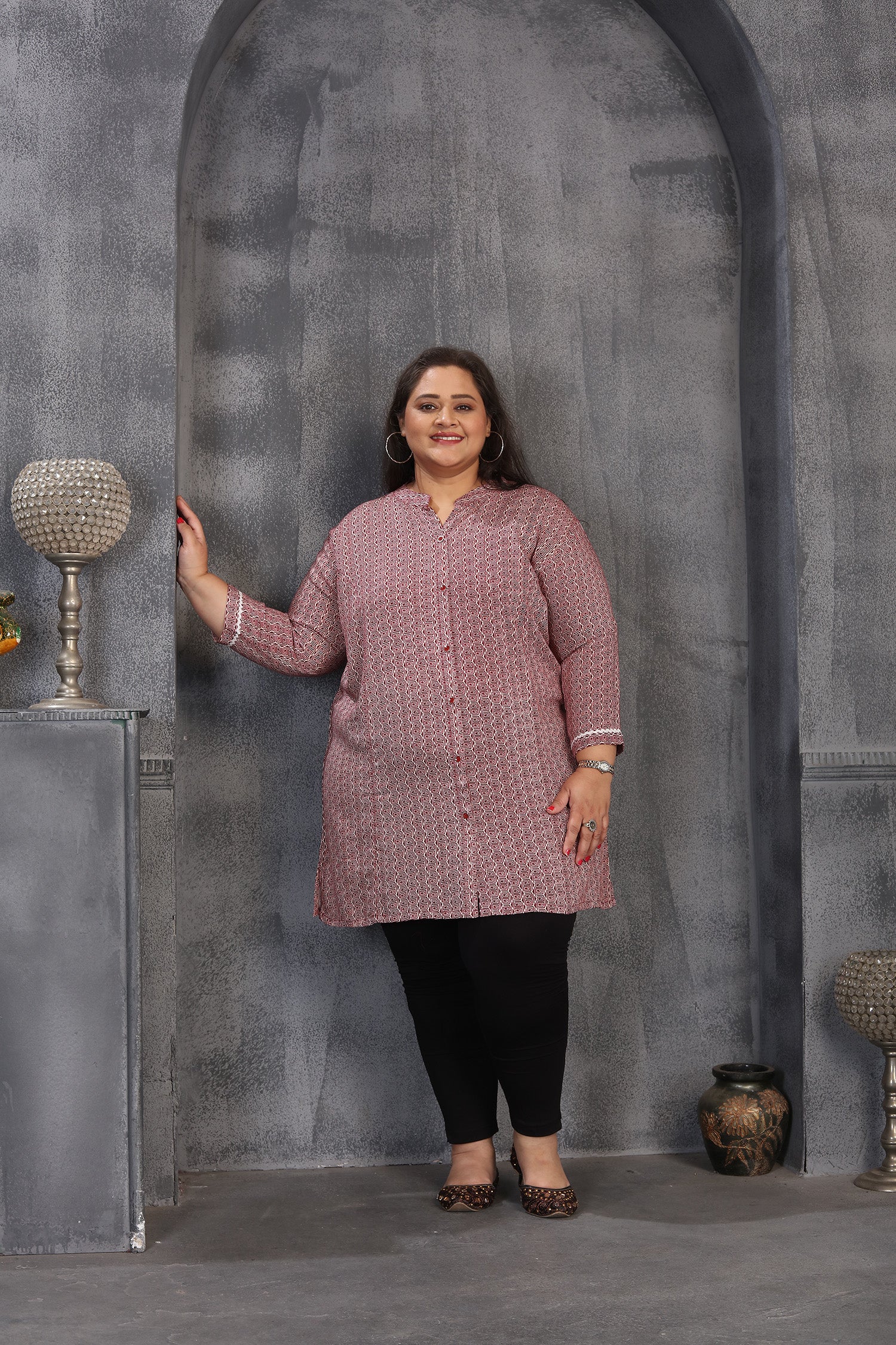 Clothiks Premium Riyon Export Quality Embroidery Full stiched kurti