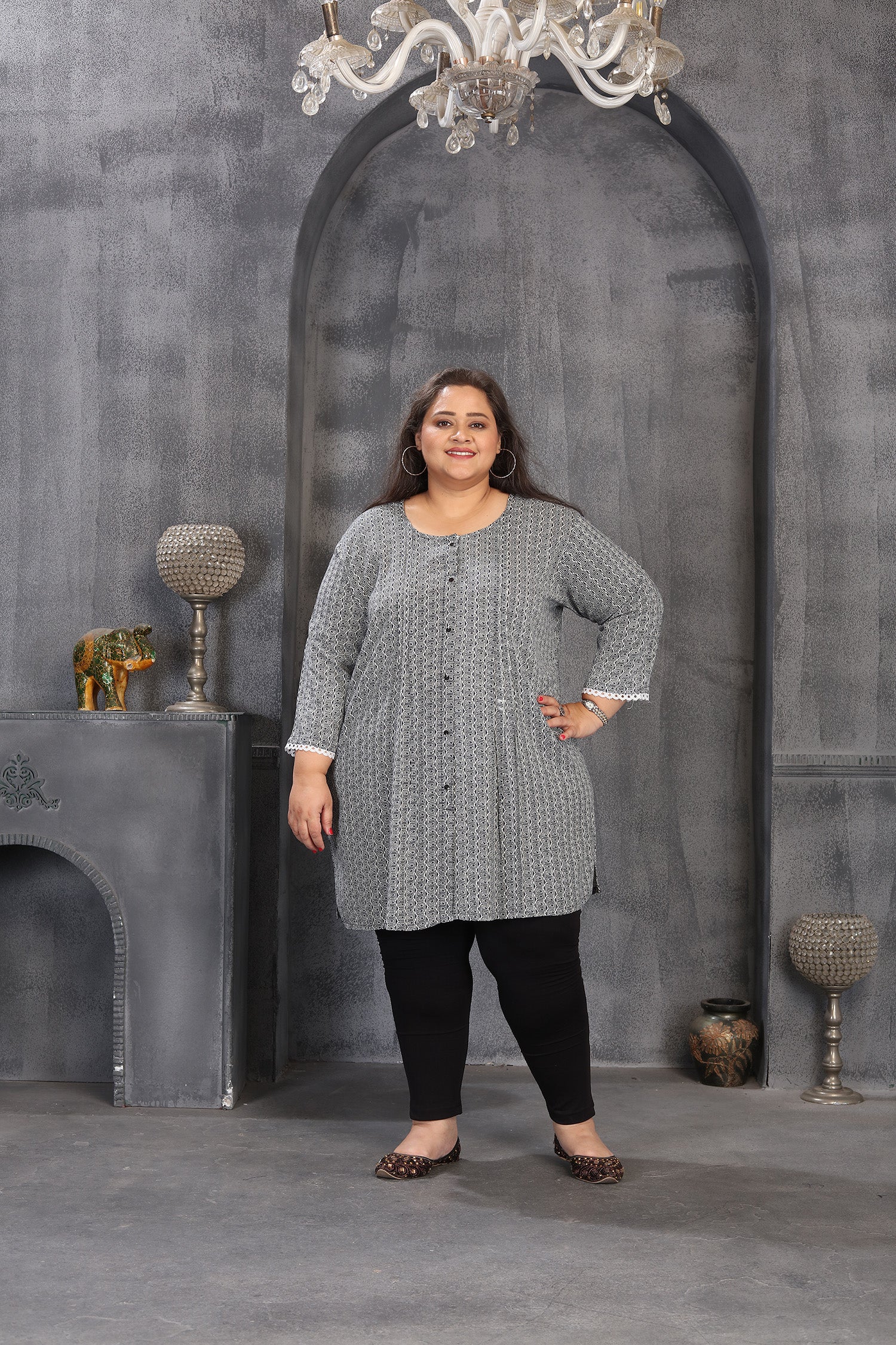 Clothiks Premium Riyon Export Quality Embroidery Full stiched kurti