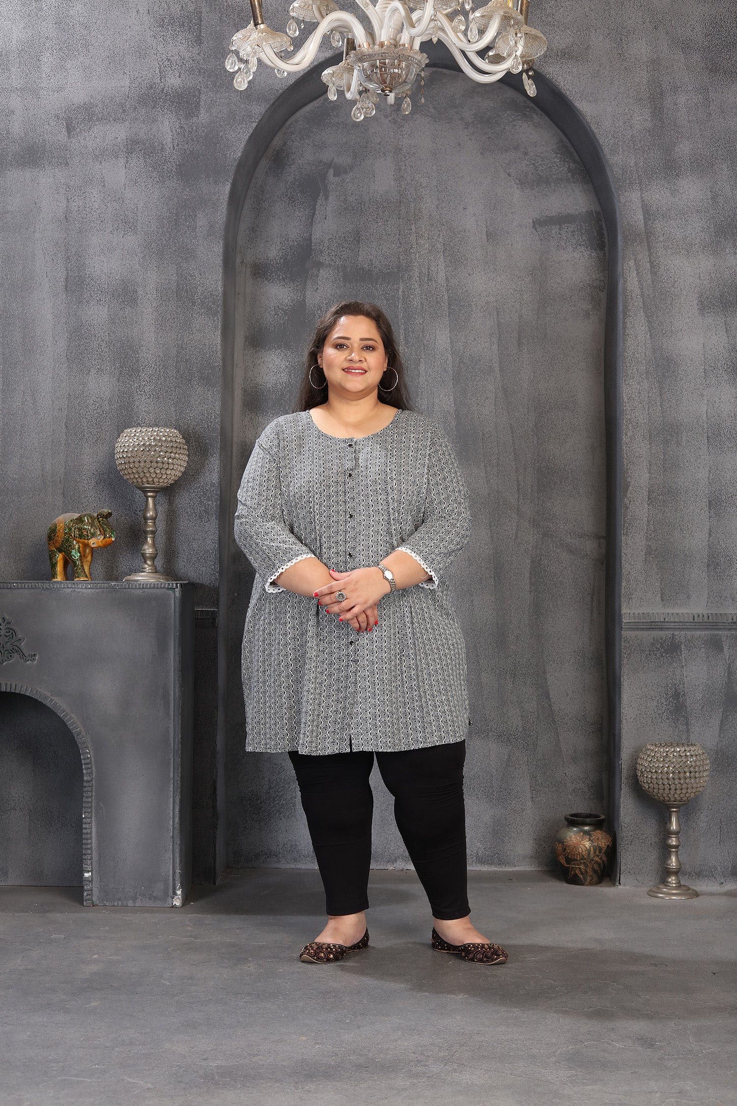 Clothiks Premium Riyon Export Quality Embroidery Full stiched kurti