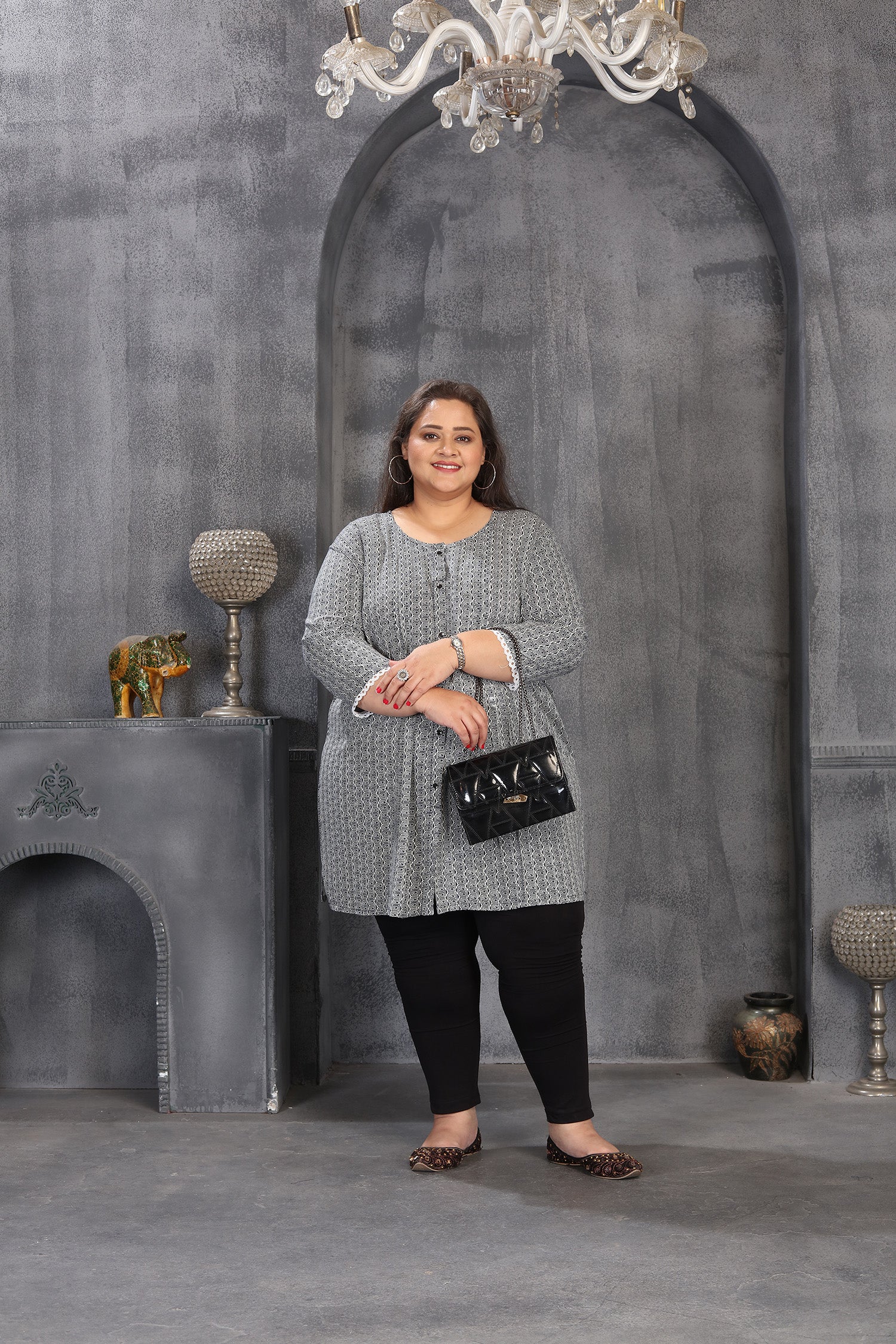 Clothiks Premium Riyon Export Quality Embroidery Full stiched kurti