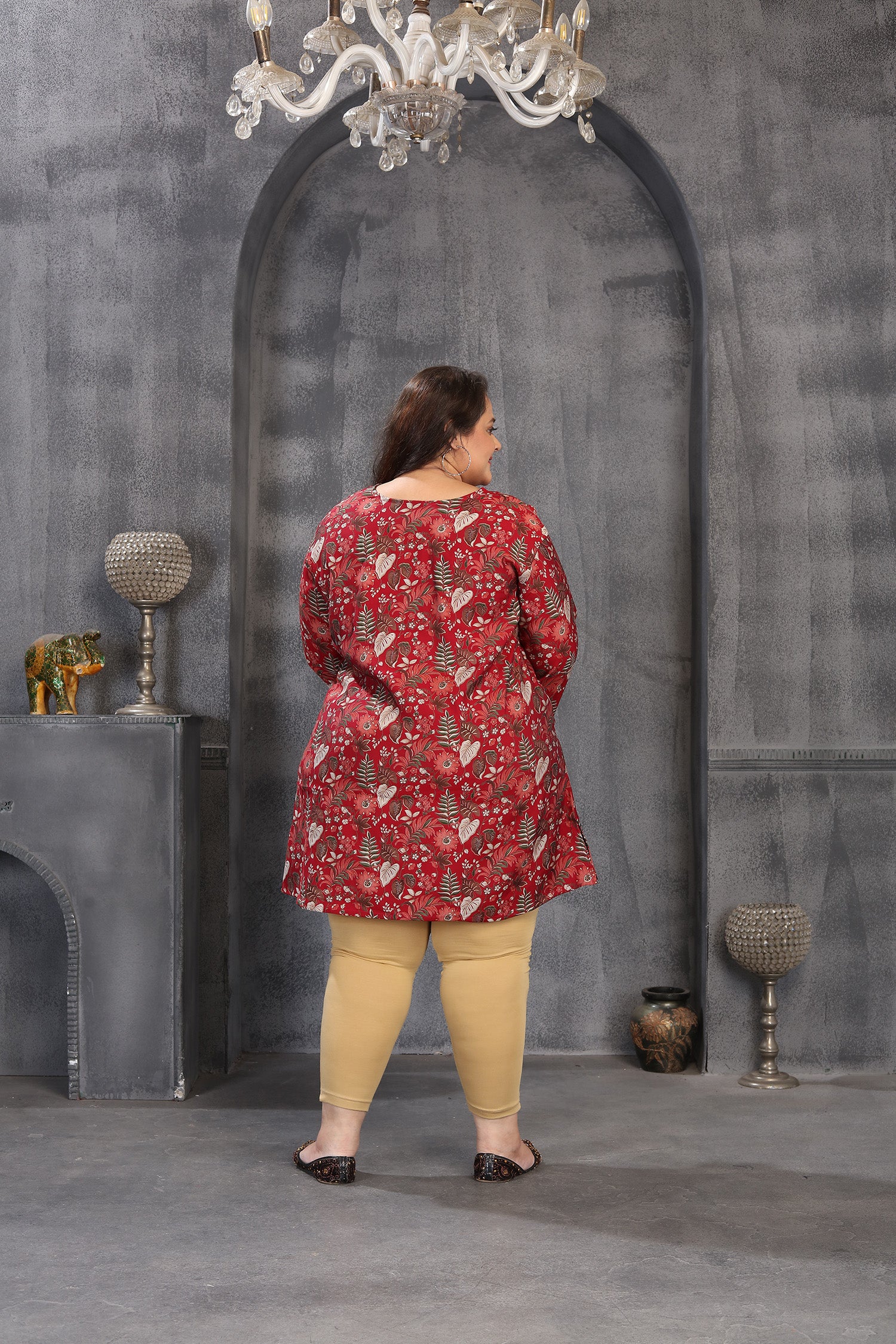 Clothiks Premium Chanderi Export Quality Embroidery Full stiched kurti