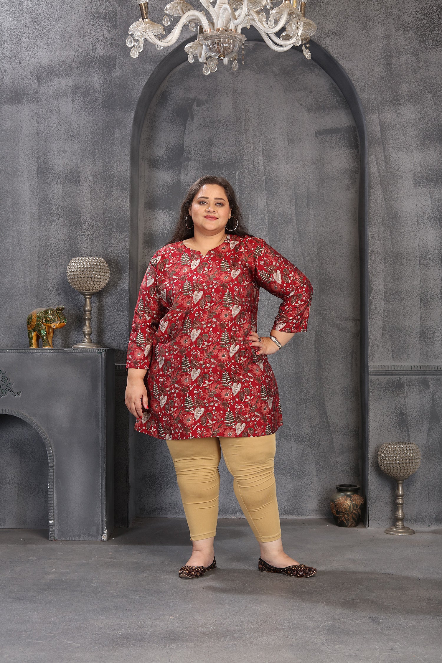 Clothiks Premium Chanderi Export Quality Embroidery Full stiched kurti