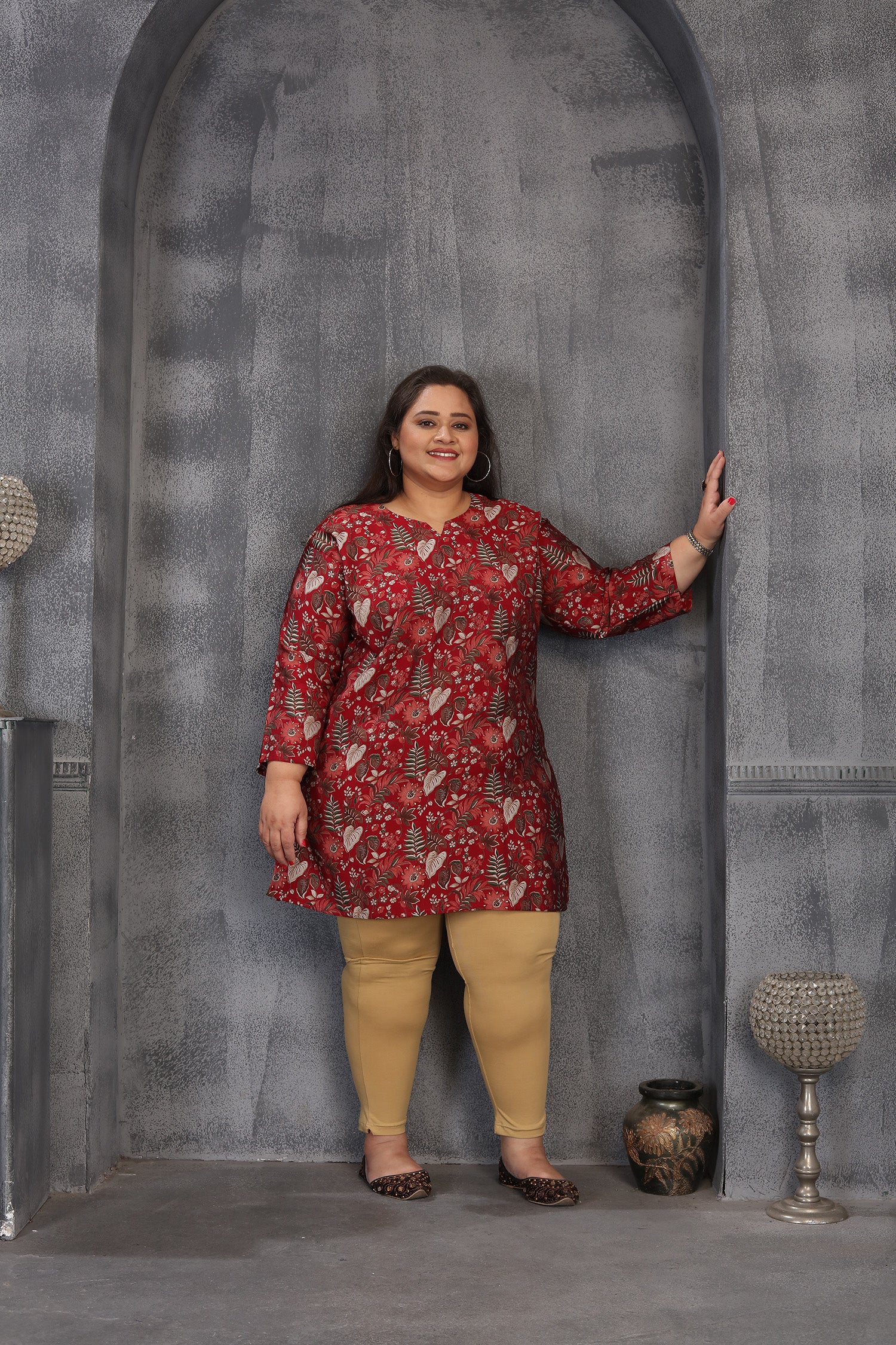 Clothiks Premium Chanderi Export Quality Embroidery Full stiched kurti